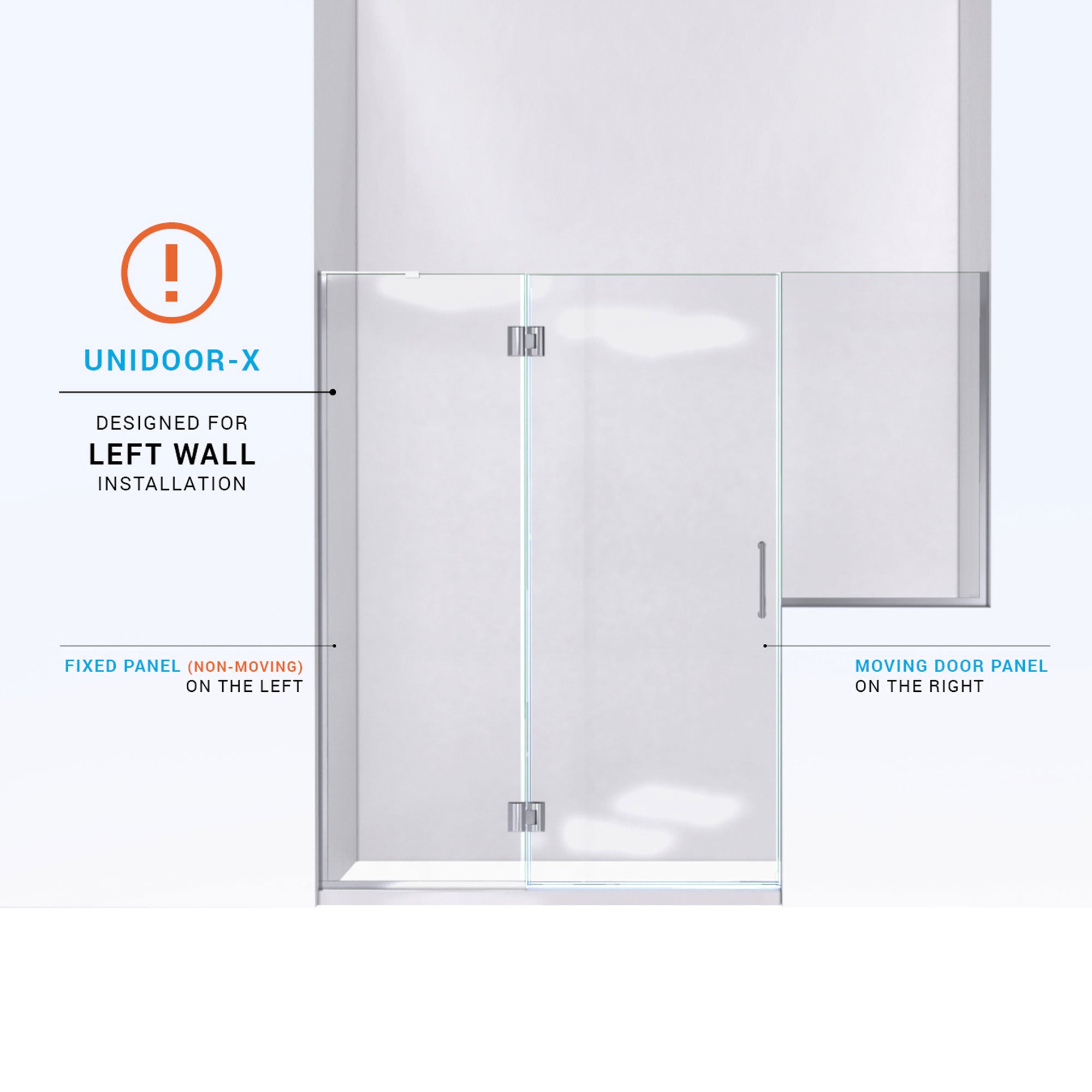 DreamLine Unidoor-X 72-72.5" W Shower Door