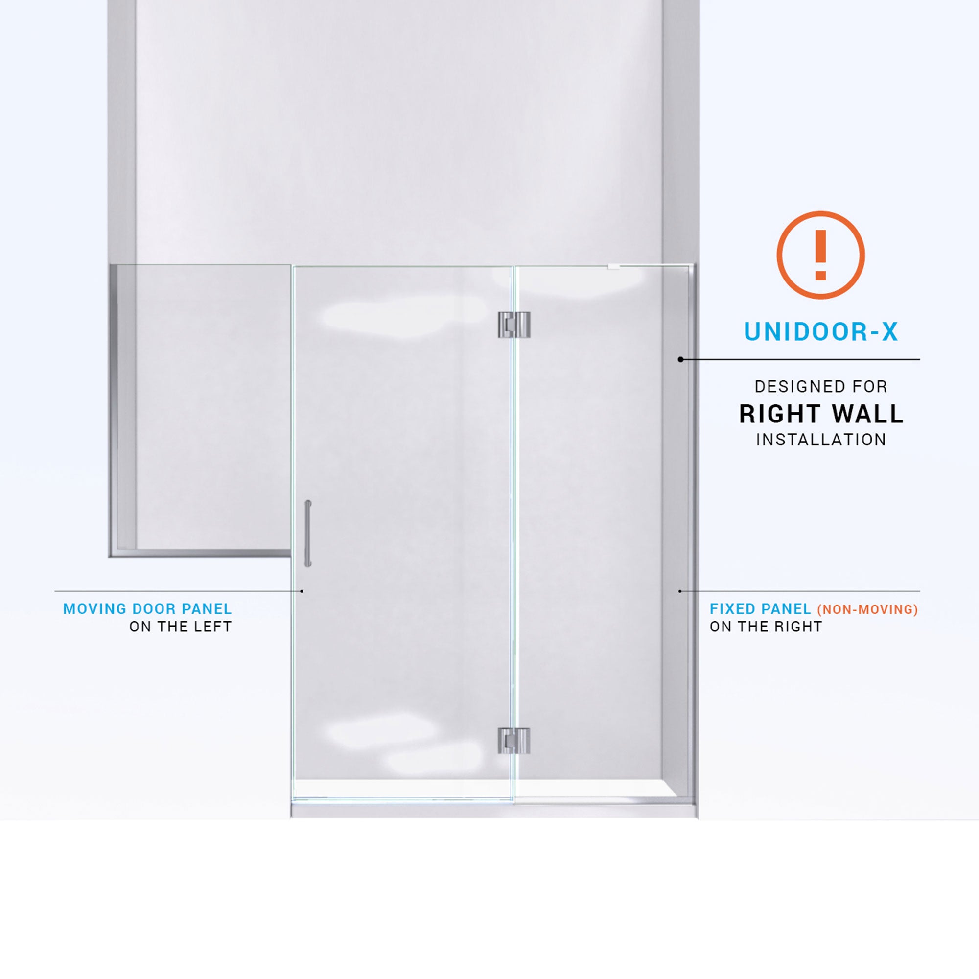 DreamLine Unidoor-X 72-72.5" W Shower Door