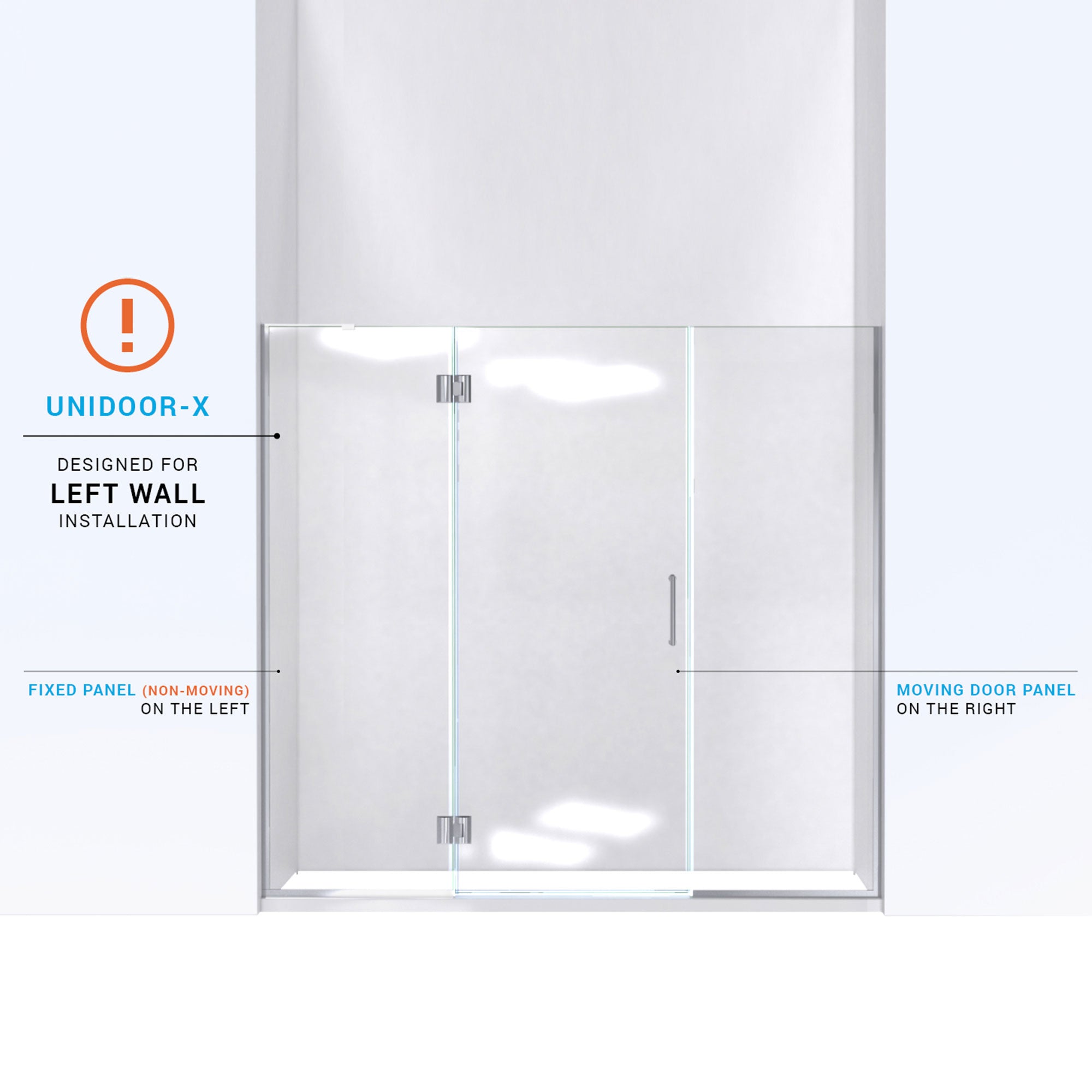 DreamLine Unidoor-X 72.5-73" W Shower Door