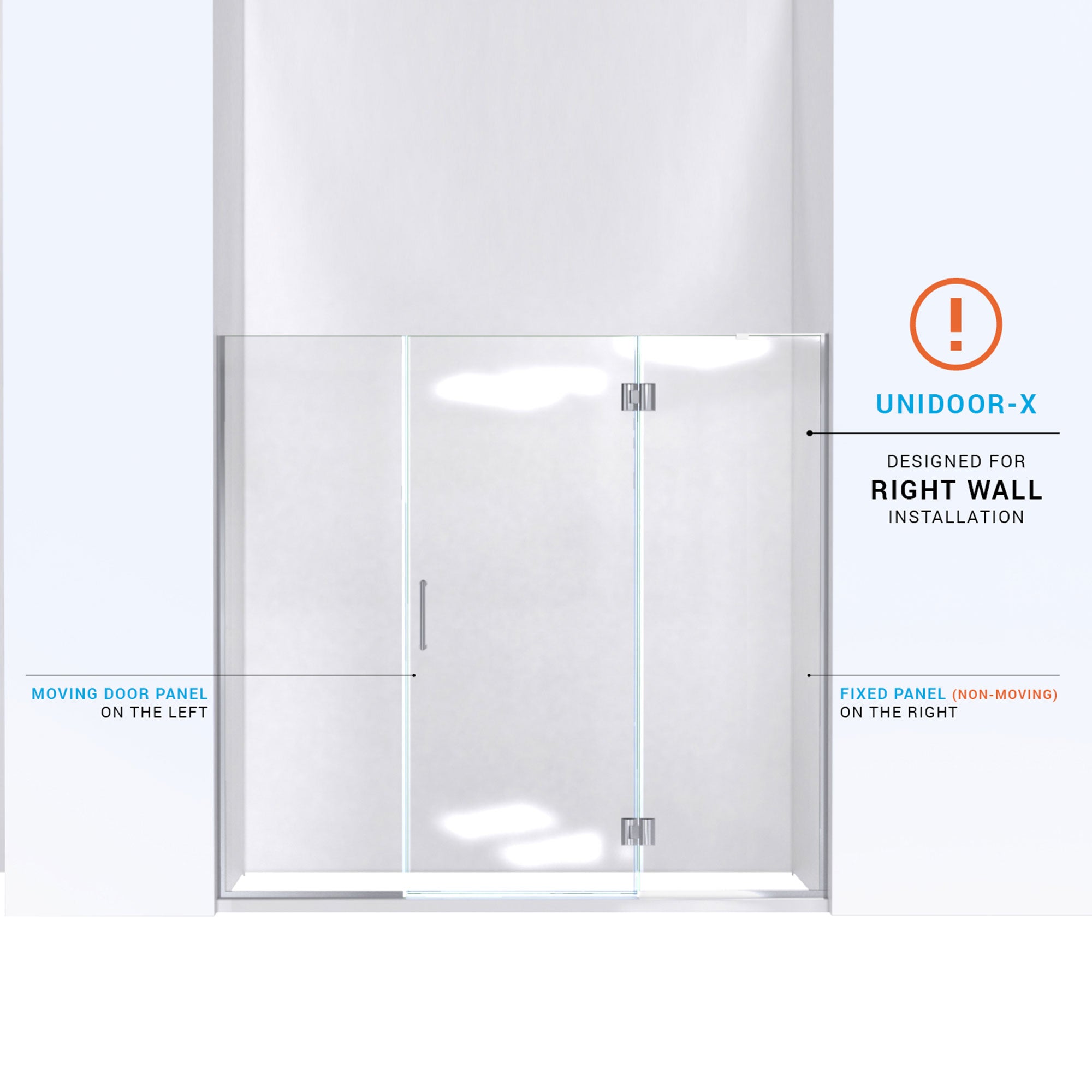 DreamLine Unidoor-X 72-72.5" W Shower Door