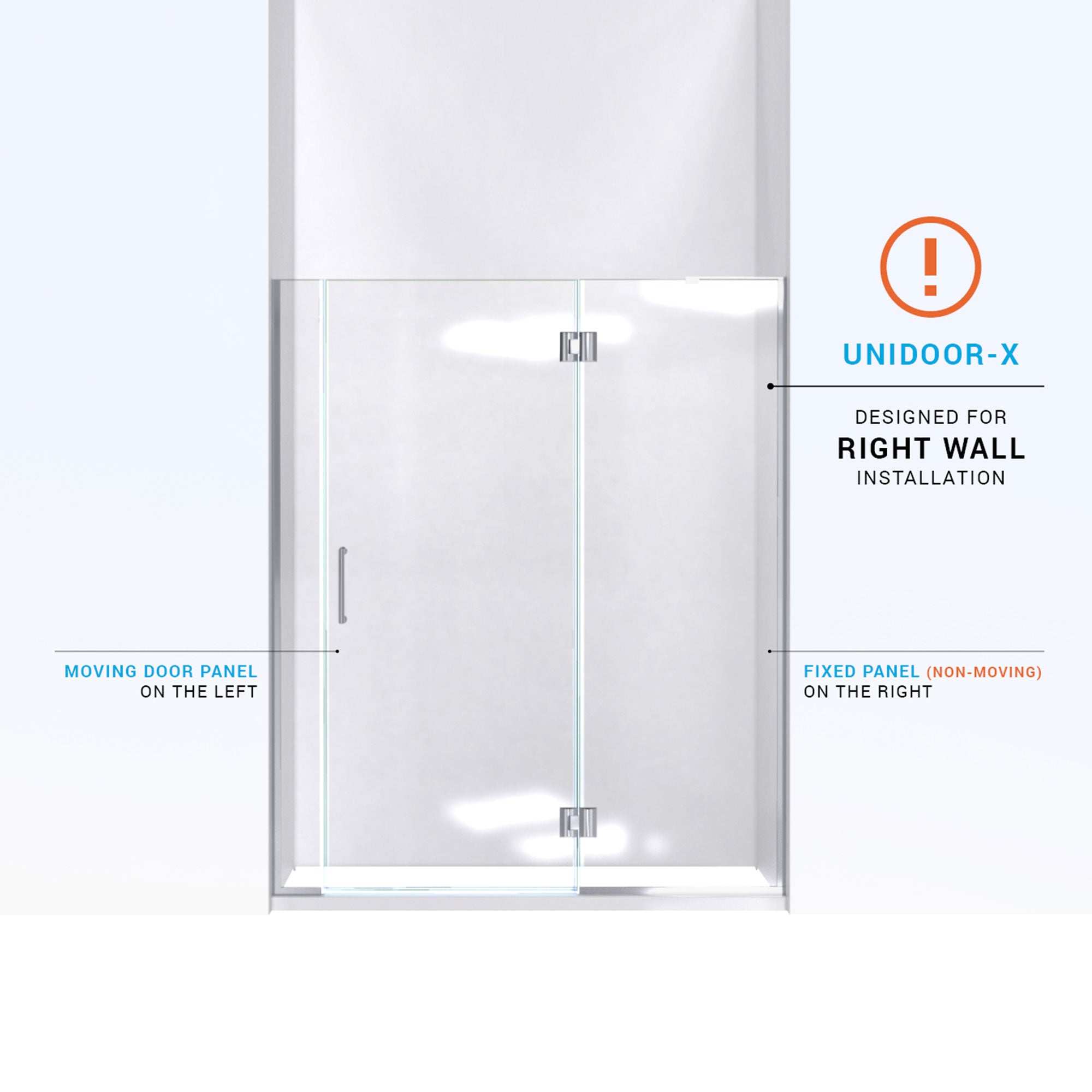DreamLine Unidoor-X 55-55.5" W Shower Door