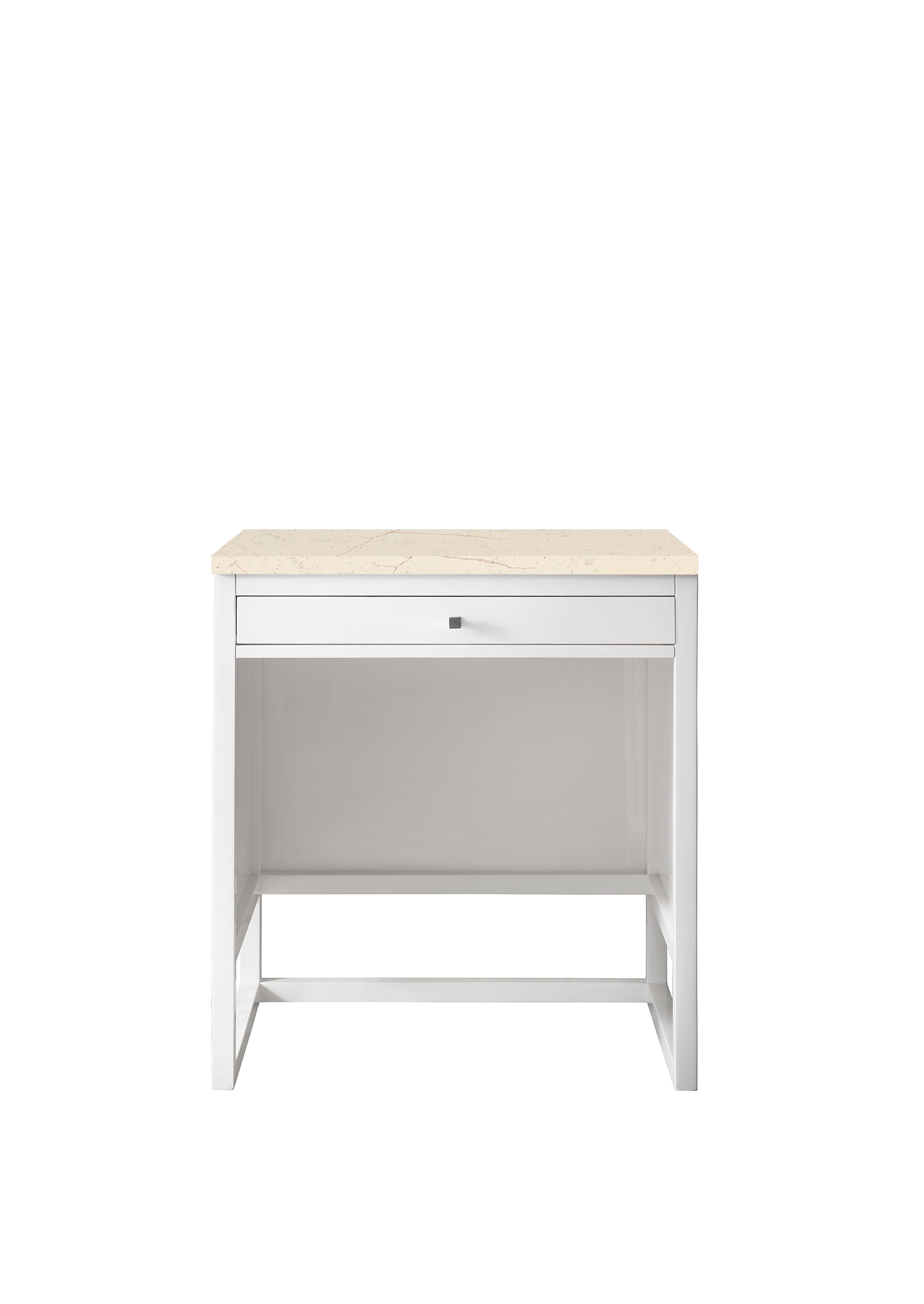 James Martin Athens 30" Countertop Unit in Glossy White with 3cm Countertop