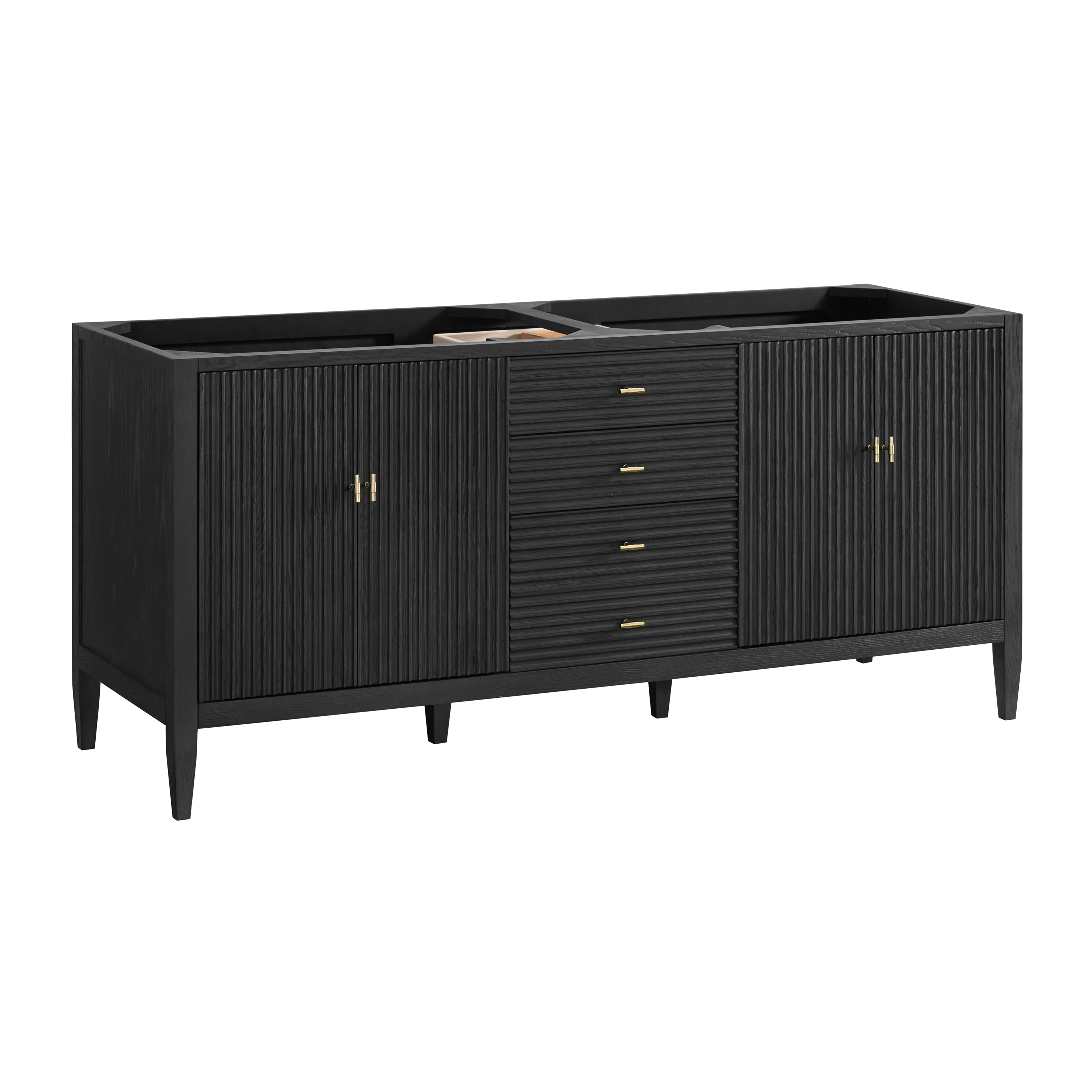 James Martin Myrrin 72" Double Vanity in Carbon Oak with 3cm Countertop