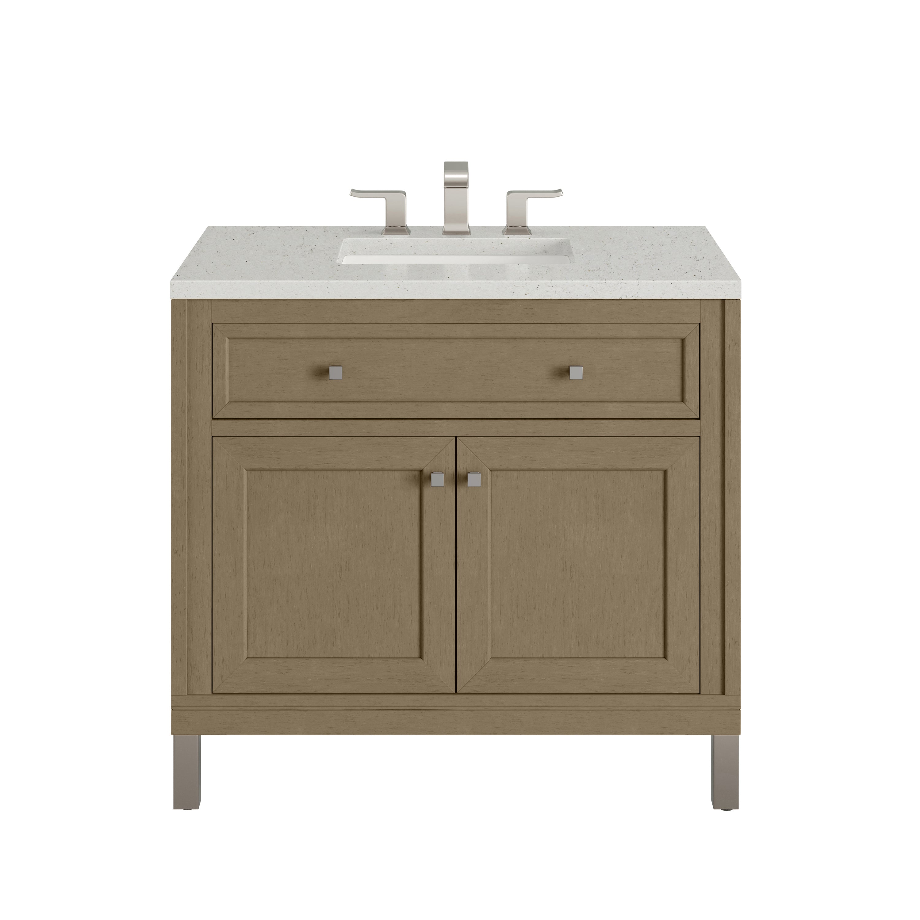 James Martin Chicago 36" Single Vanity in Walnut Whisper with 3cm Countertop
