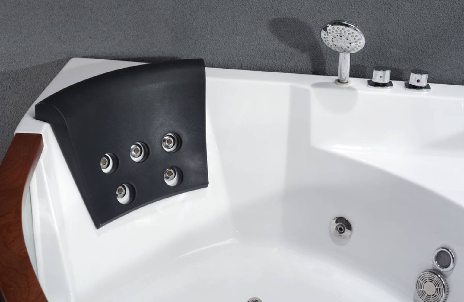 EAGO AM197ETL 5 ft Clear Rounded Corner Acrylic Whirlpool Bathtub for Two