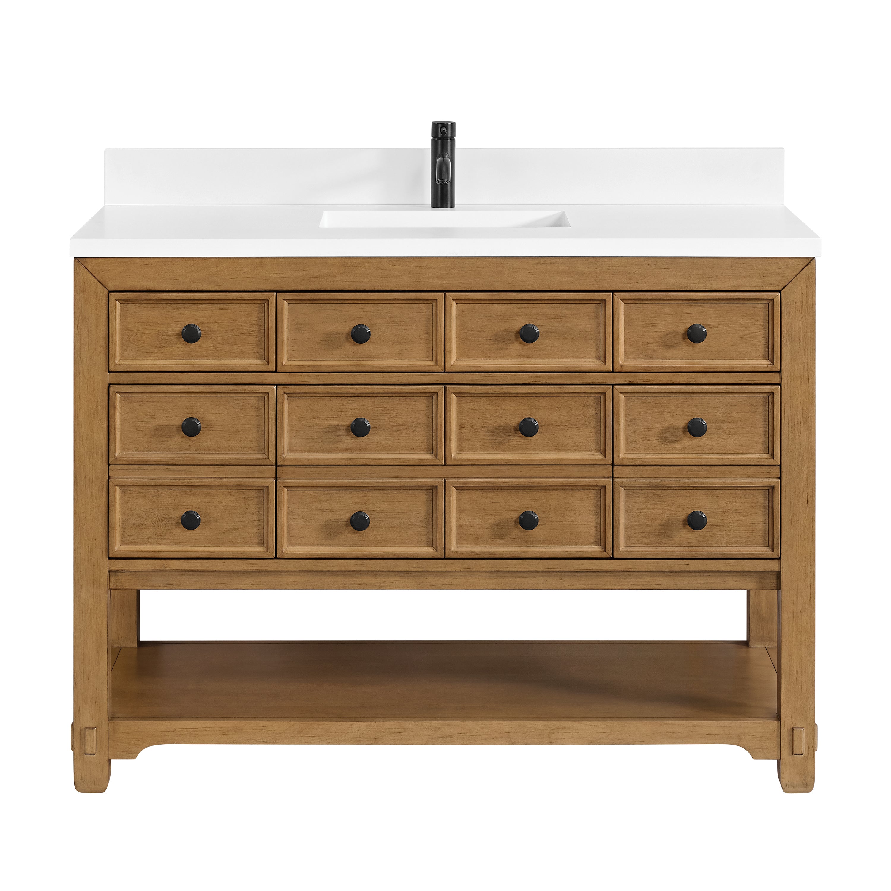 James Martin Malibu 48" Single Vanity in Amber Birch with 3cm Countertop