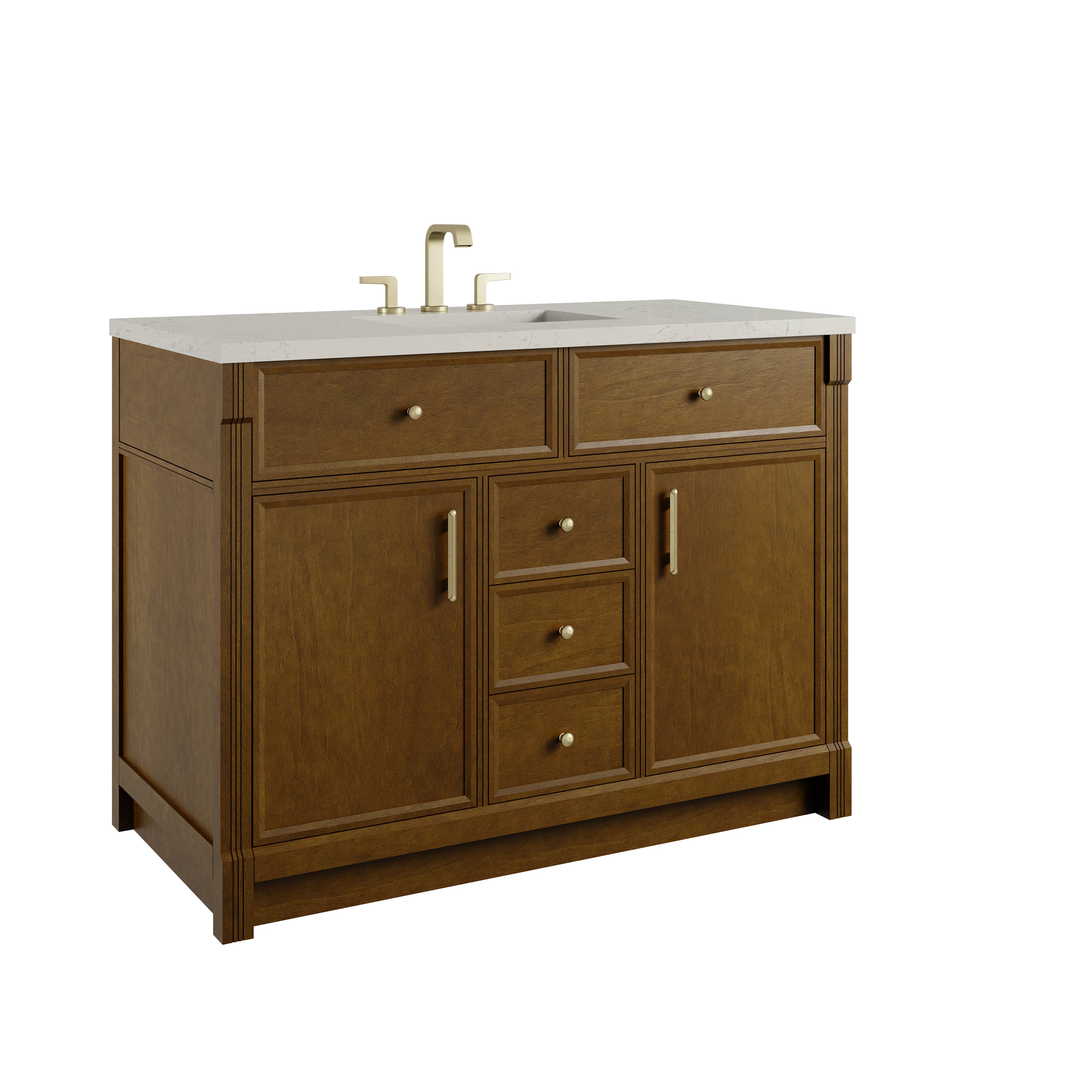 James Martin Bellshire 48" Single Vanity in Honey Oak with 3cm Countertop