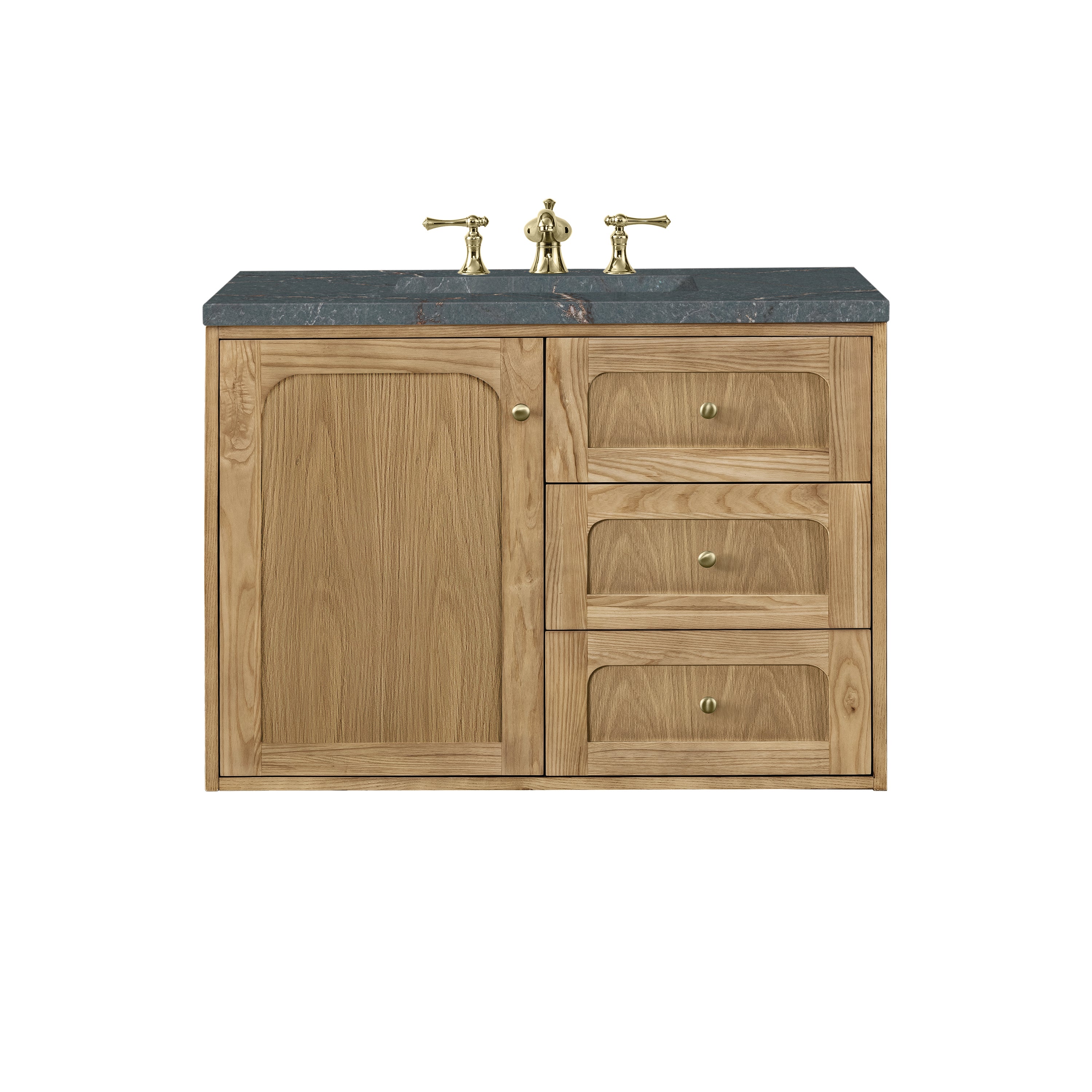 James Martin Laurent 36" Single Vanity in Light Natural Oak with 3cm Countertop