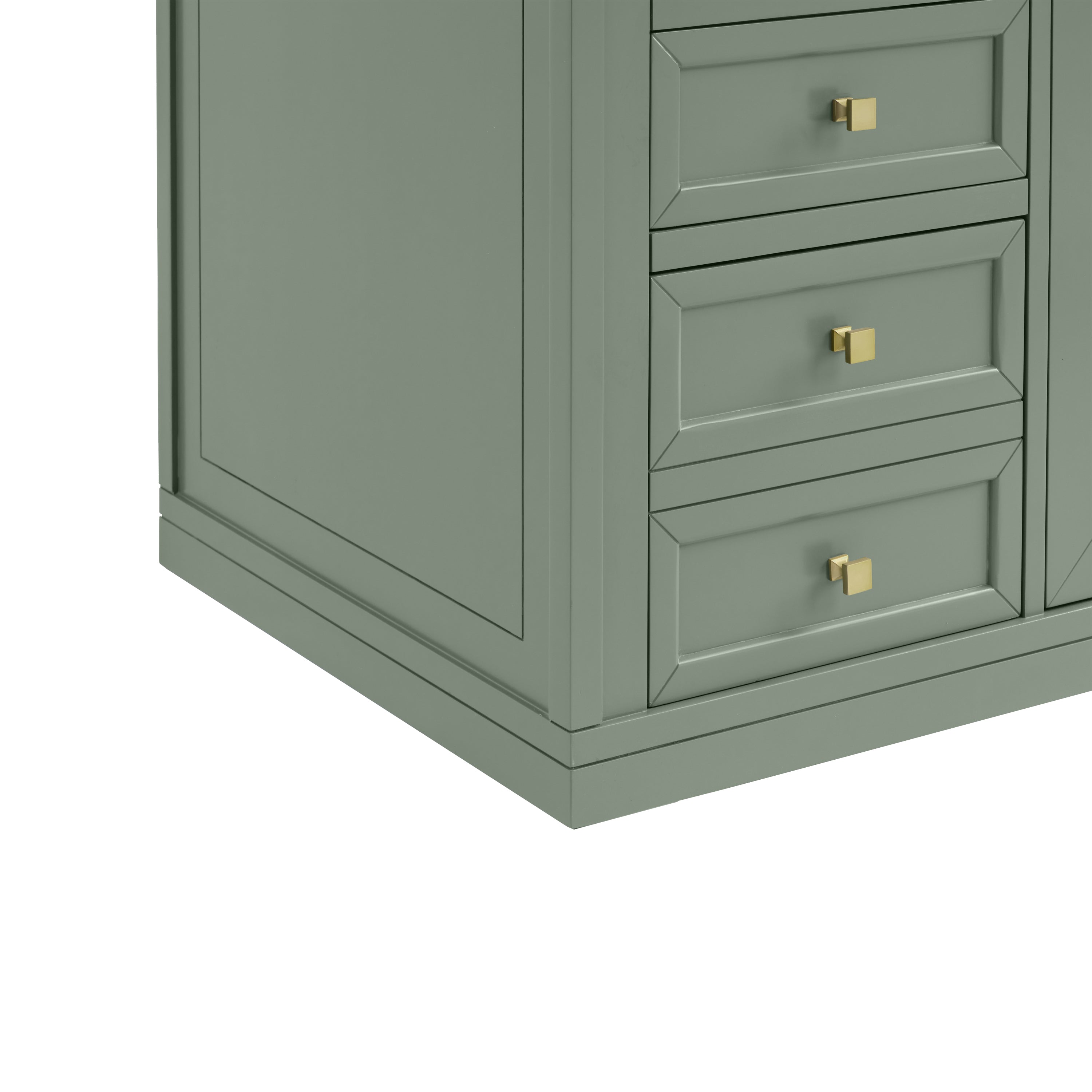 James Martin Chicago 60" Single Vanity in Smokey Celadon with 3cm Countertop