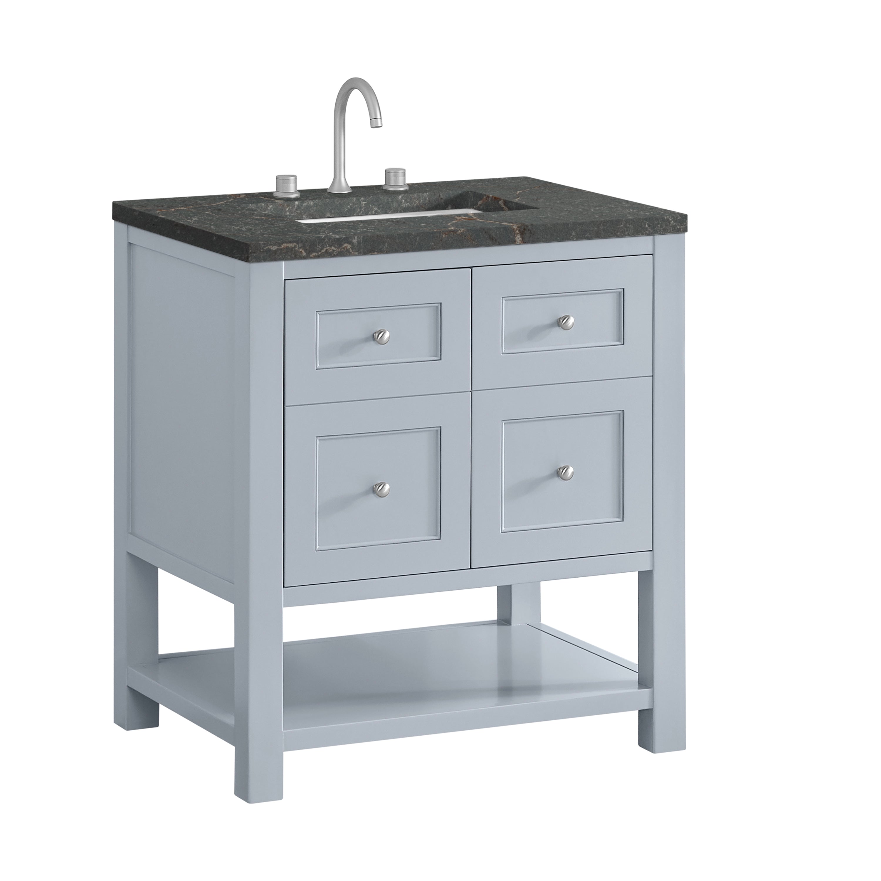 James Martin Breckenridge 30" Single in Serenity Blue with 3cm Countertop