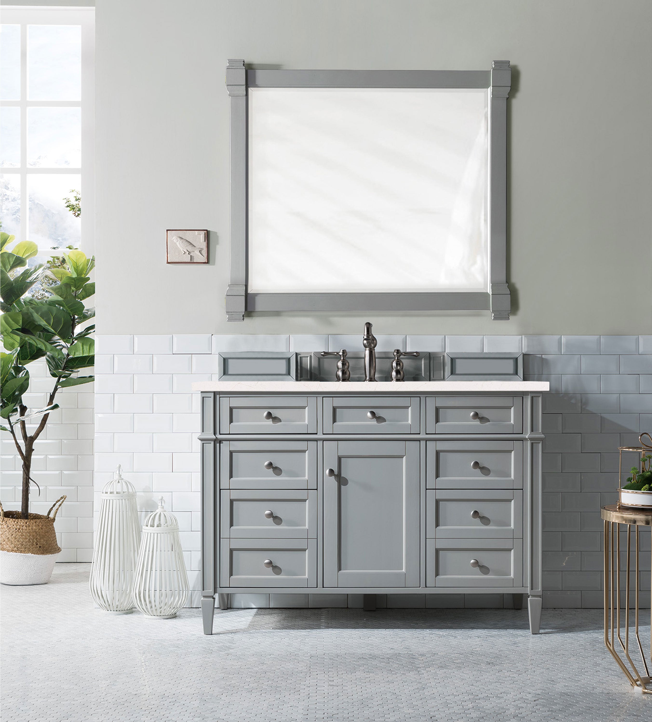 James Martin Brittany 48" Single Vanity in Urban Gray with 3cm Countertop