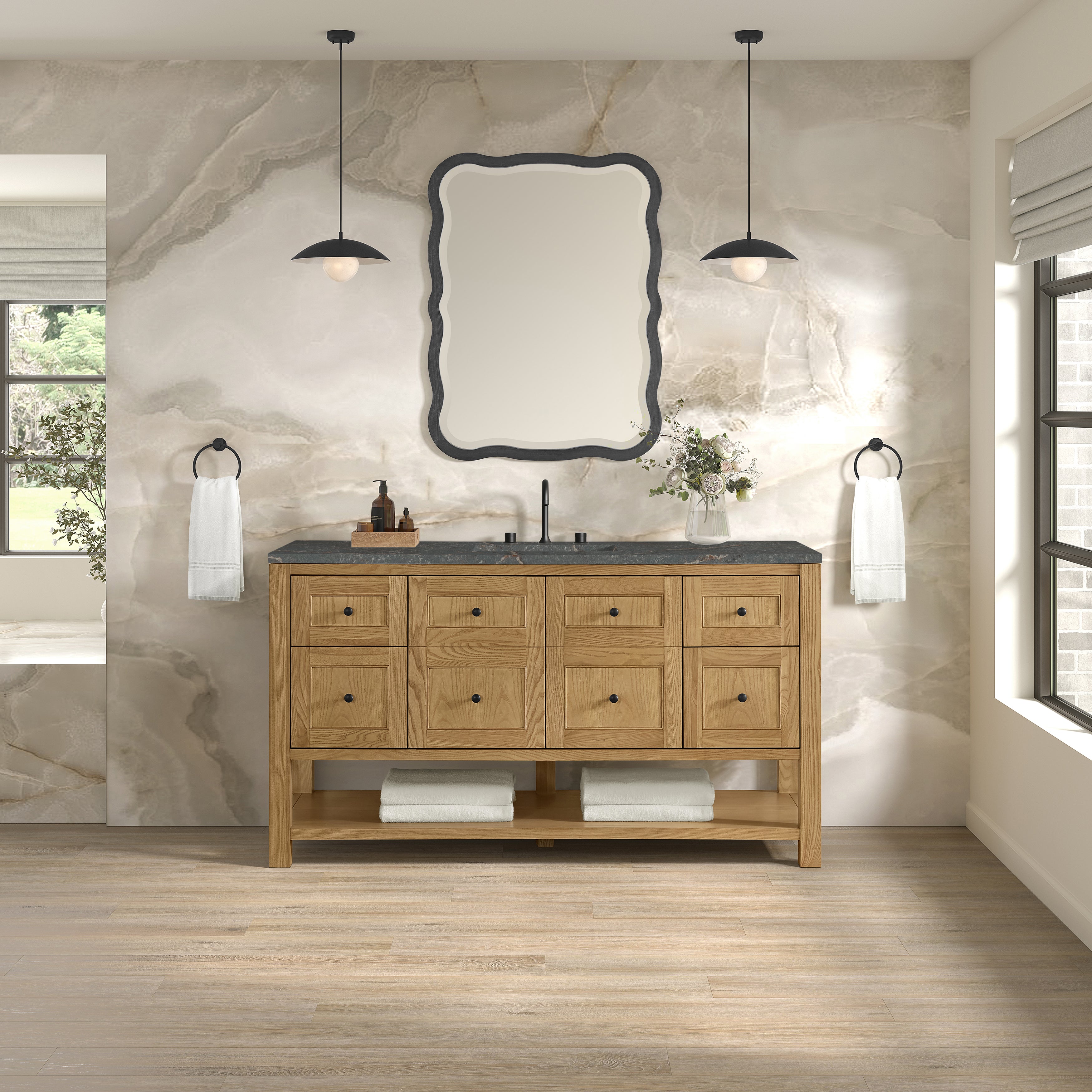 James Martin Breckenridge 60" Single Vanity in Light Natural Oak with 3cm Countertop