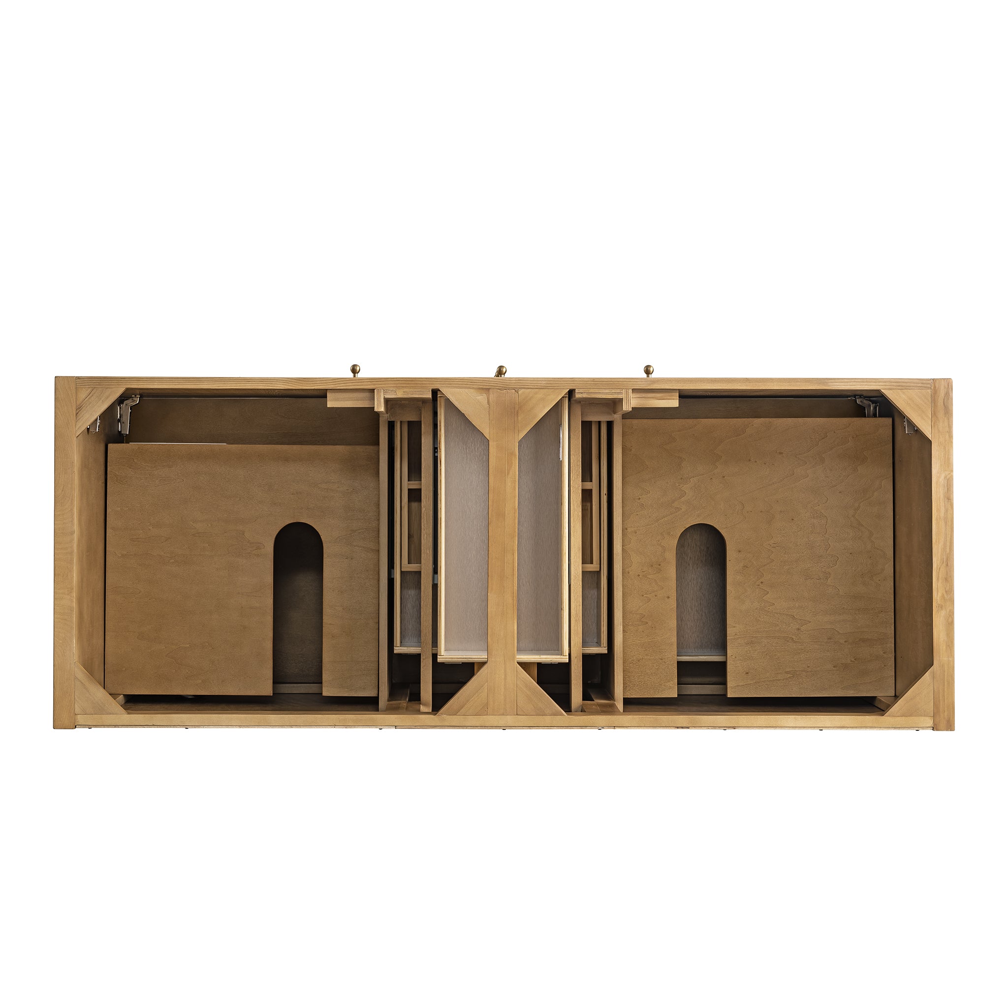 James Martin Hudson 60" Double Vanity in Light Natural Oak with 3cm Countertop