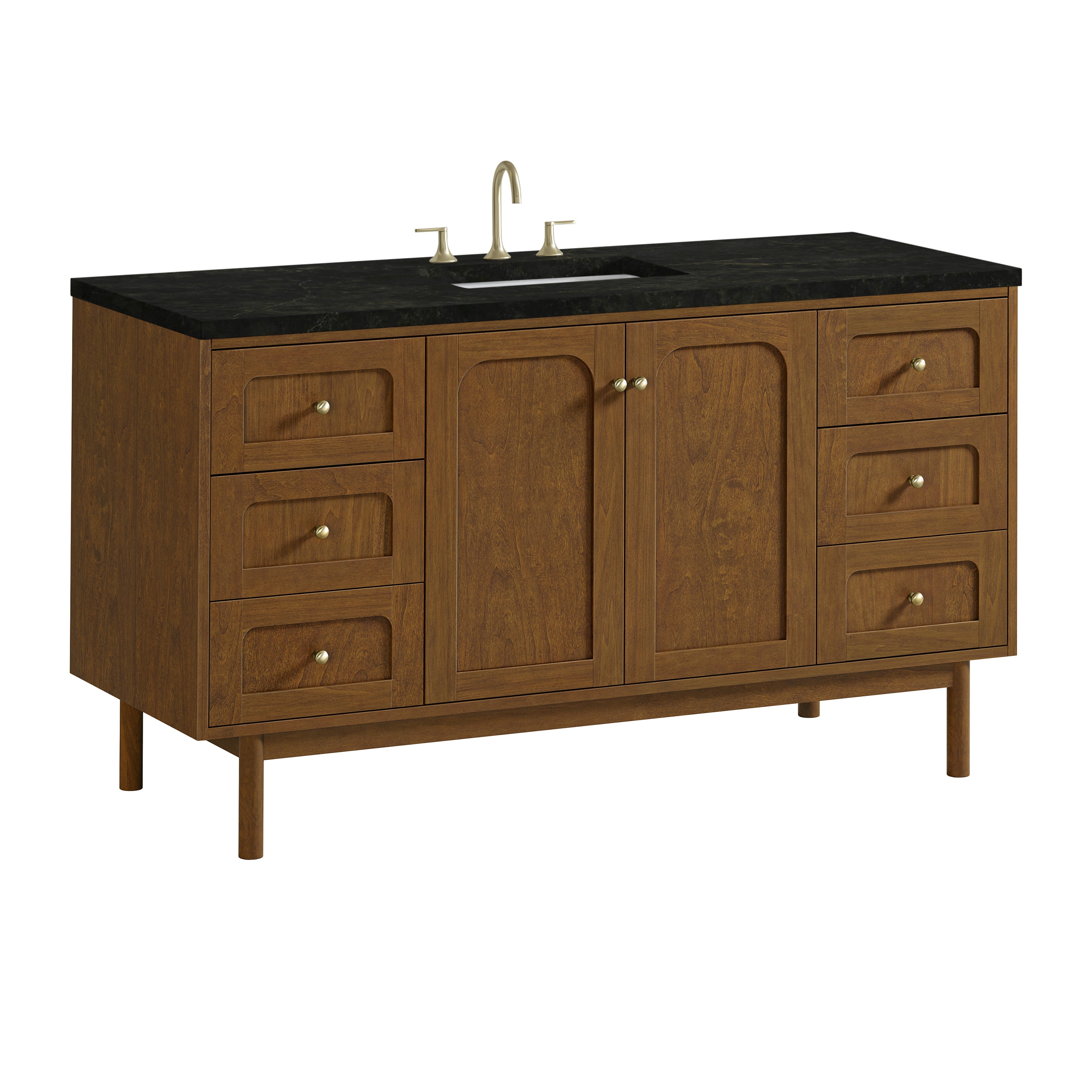James Martin Laurent 60" Single Vanity in Honey Oak with 3cm Countertop