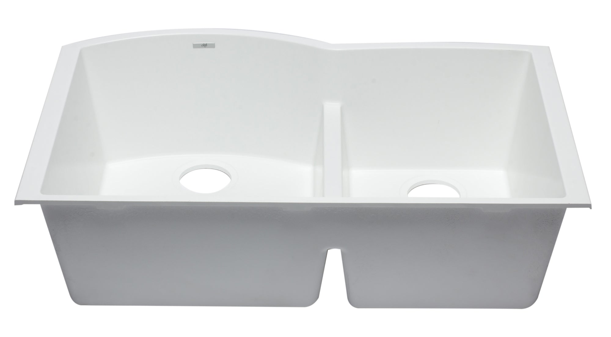ALFI brand AB3320UM 33" Double Bowl Undermount Granite Composite Kitchen Sink