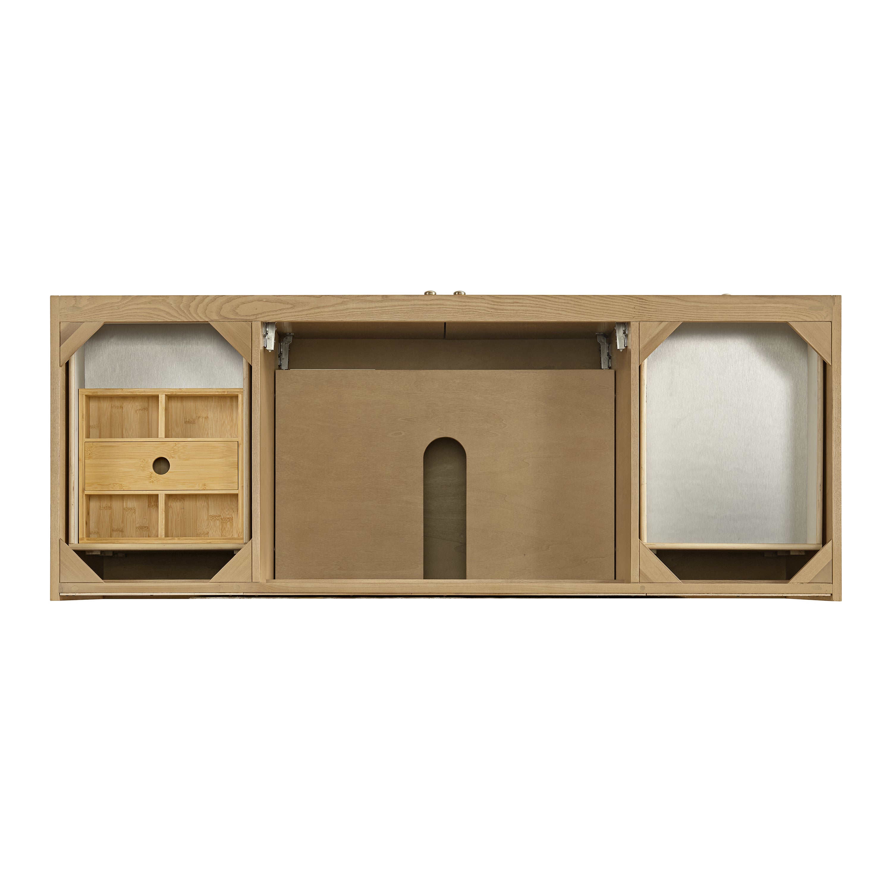 James Martin Laurent 60" Single Vanity in Light Natural Oak with 3cm Countertop and FreePower Wireless Charger