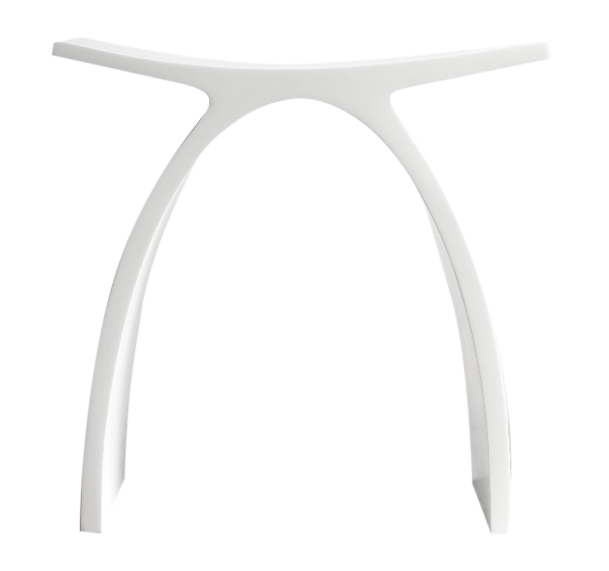 ALFI brand  ABST77 Arched White Matte Solid Surface Resin Bathroom / Shower Stool