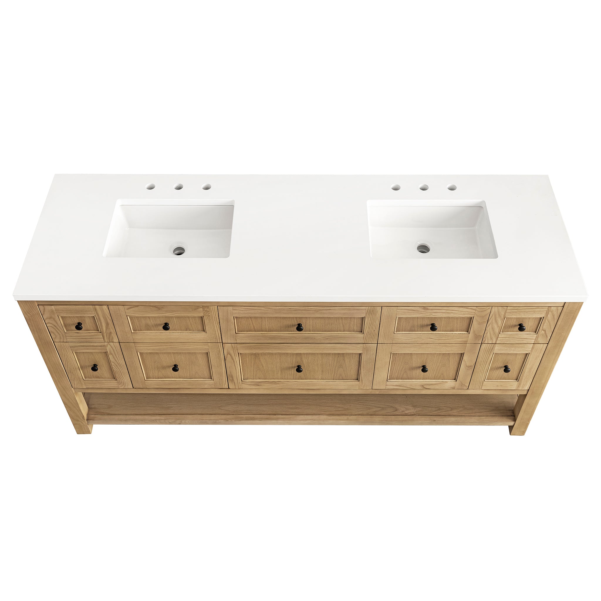 James Martin Breckenridge 72" Double Vanity in Light Natural Oak with 3cm Countertop