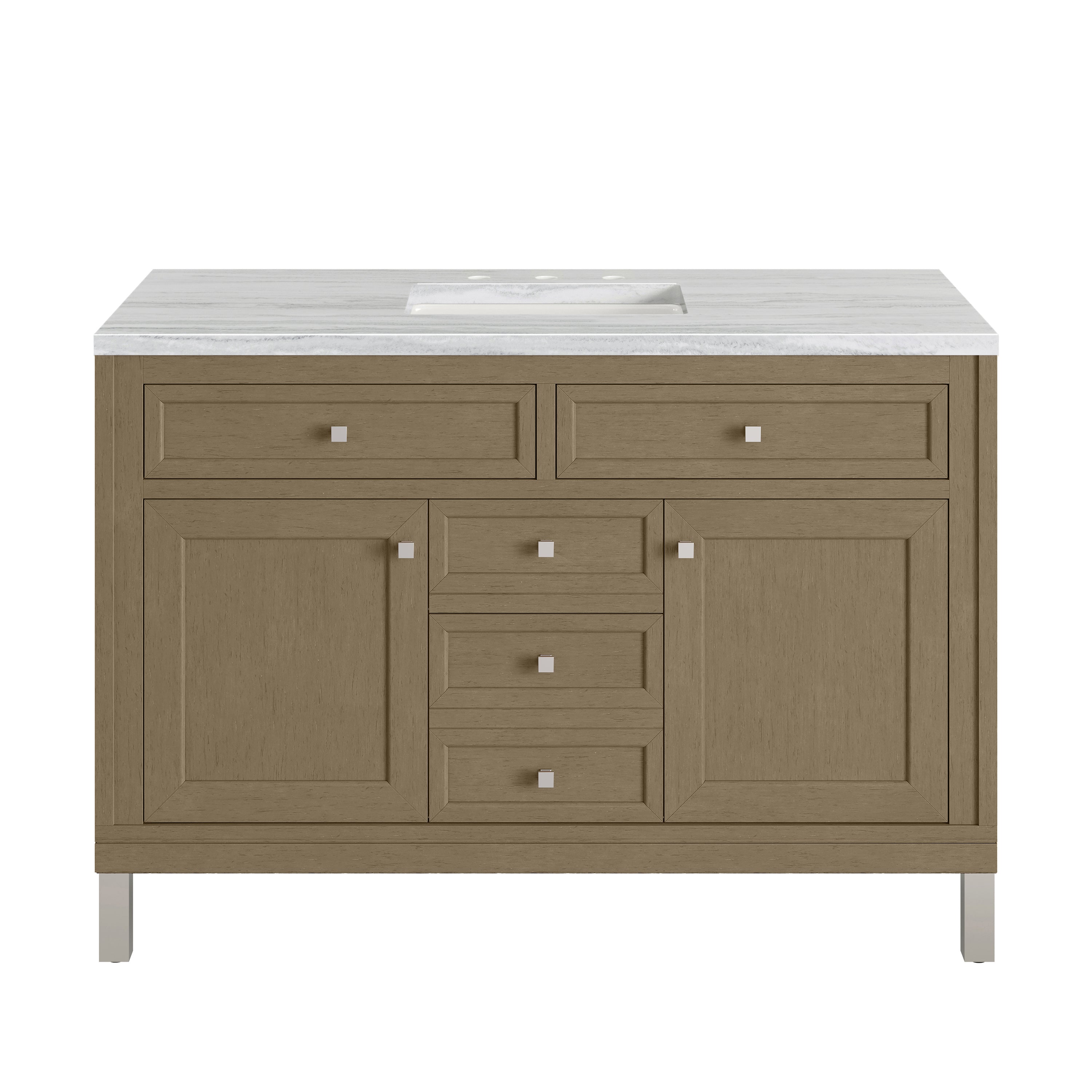 James Martin Chicago 48" Single Vanity in Walnut Whisper with 3cm Countertop