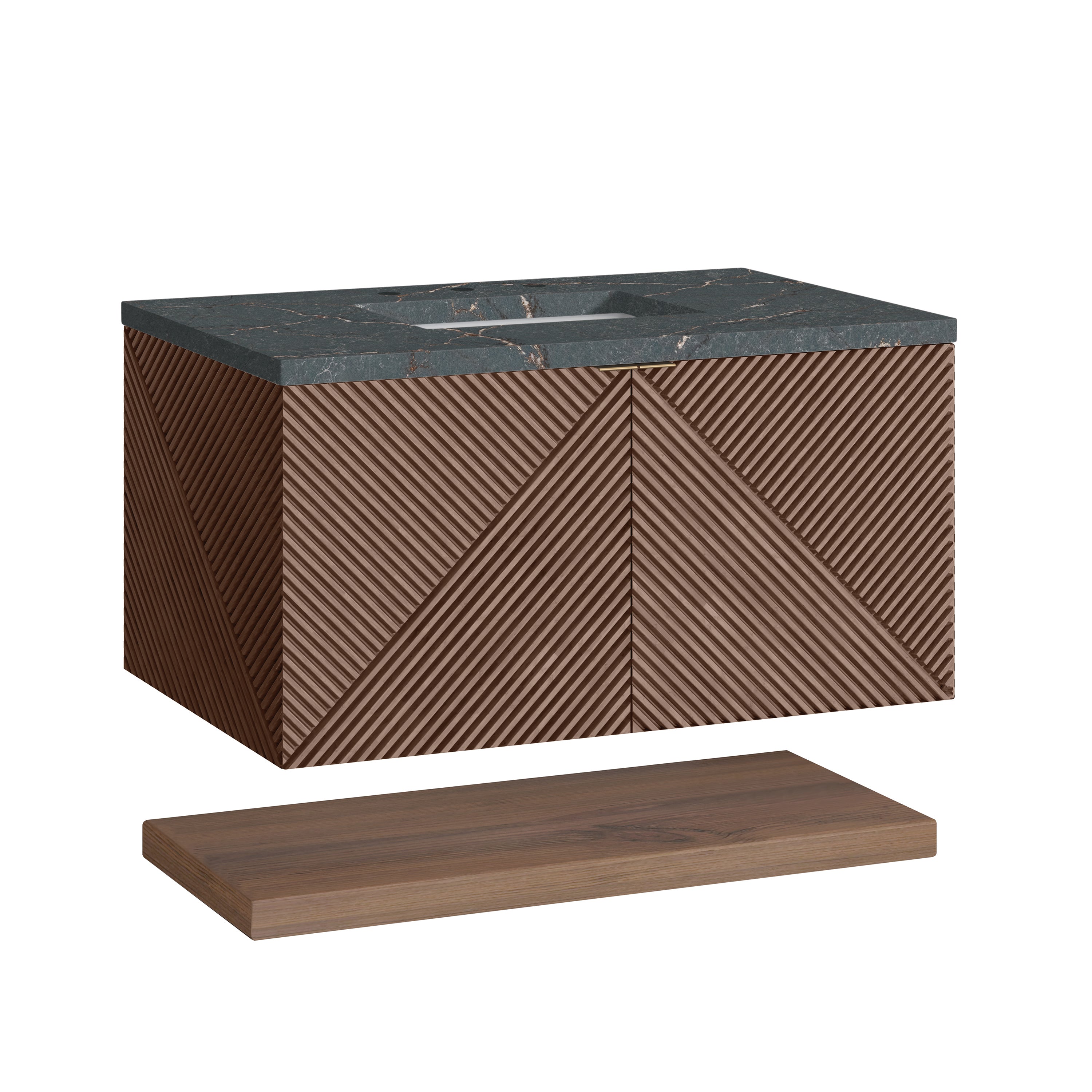 James Martin Marcello 36" Single Vanity in Chestnut with 3cm Countertop
