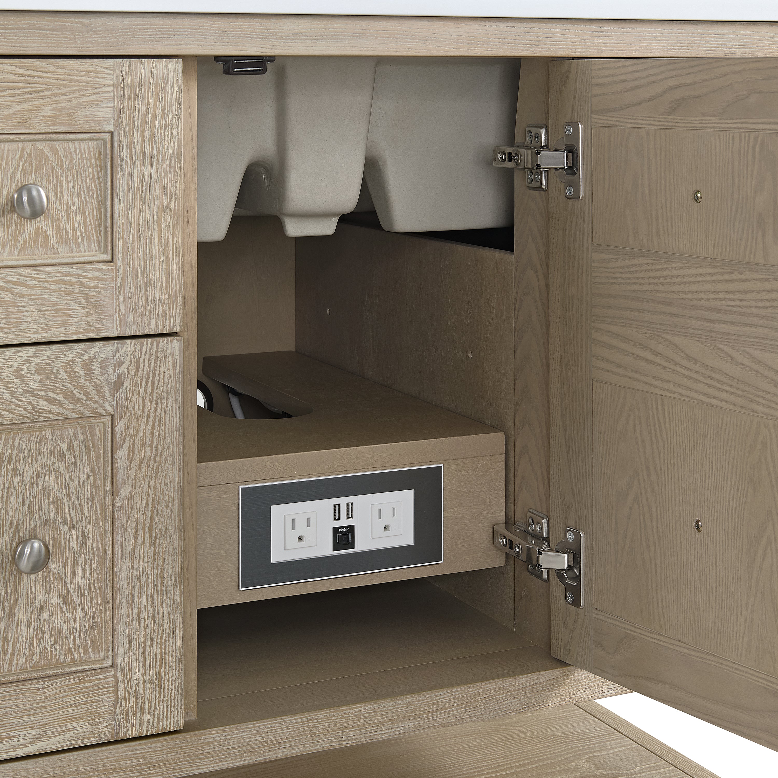 James Martin Breckenridge 36" Single in Whitewashed Oak with 3cm Countertop
