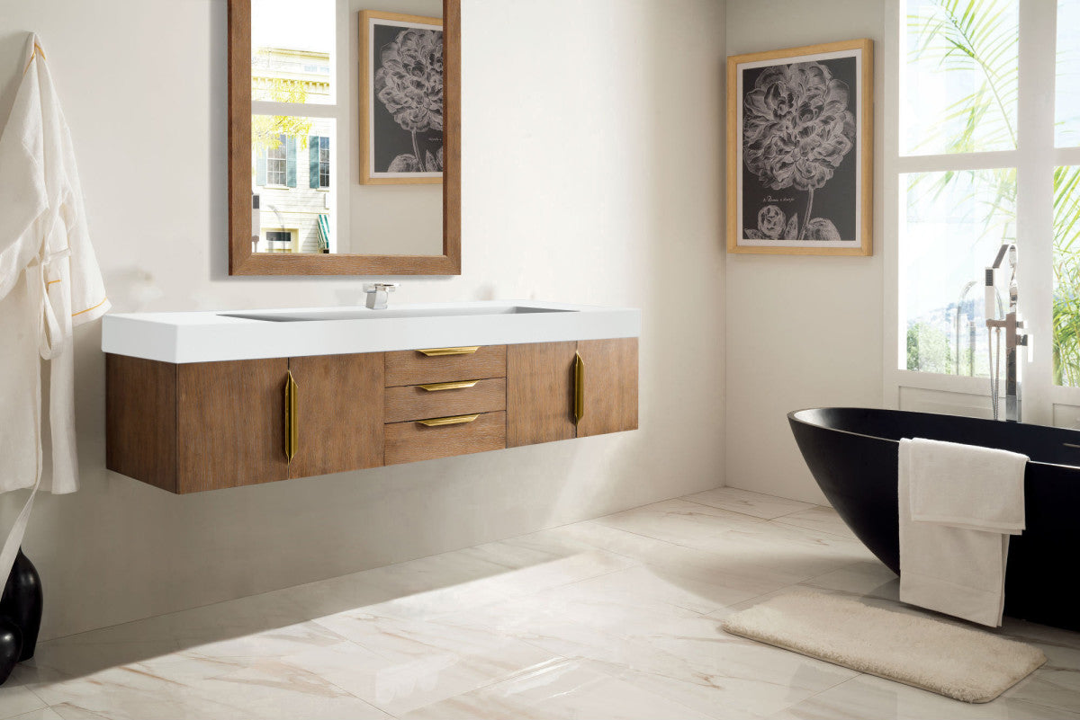 Columbia 72" Single Wall Mount Vanity Cabinet