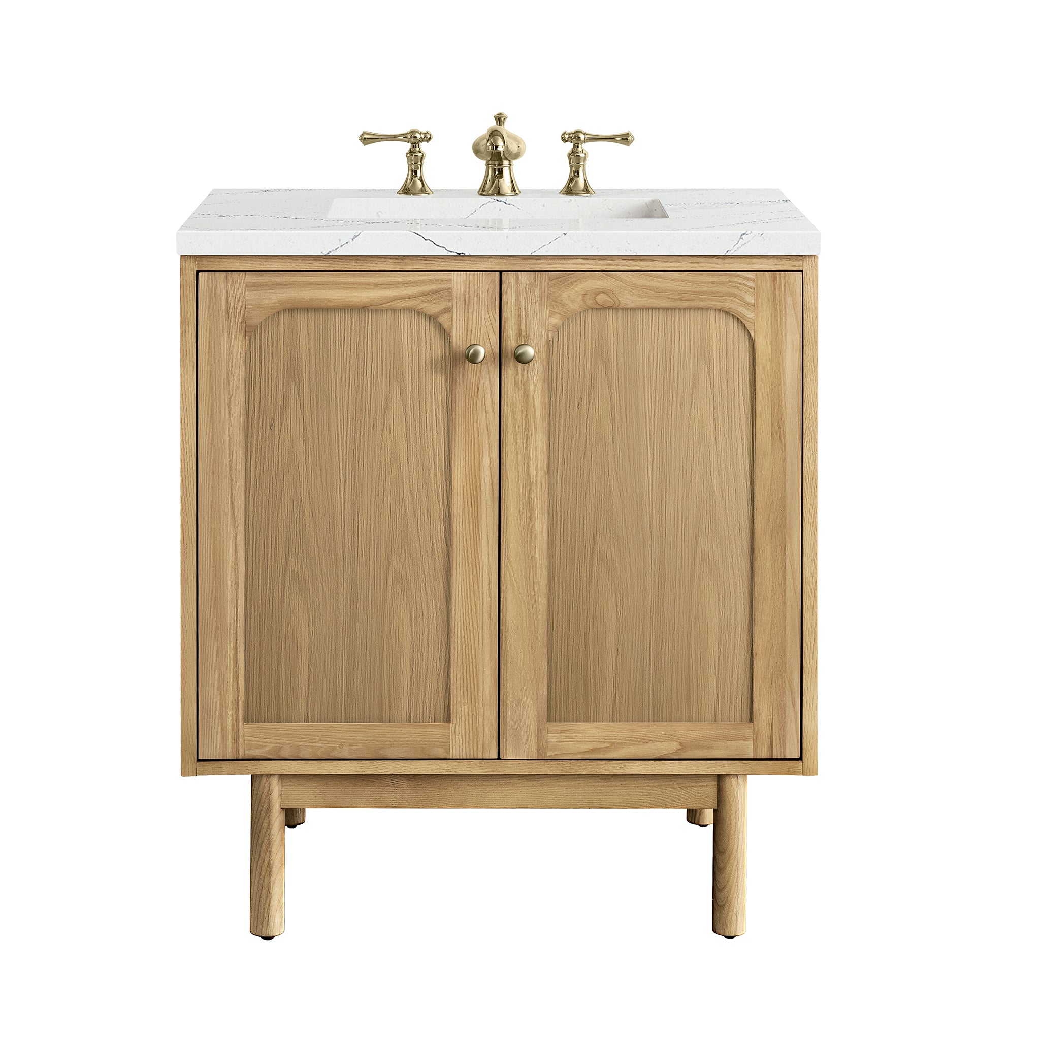 James Martin Laurent 30" Single Vanity in Light Natural Oak with 3cm Countertop