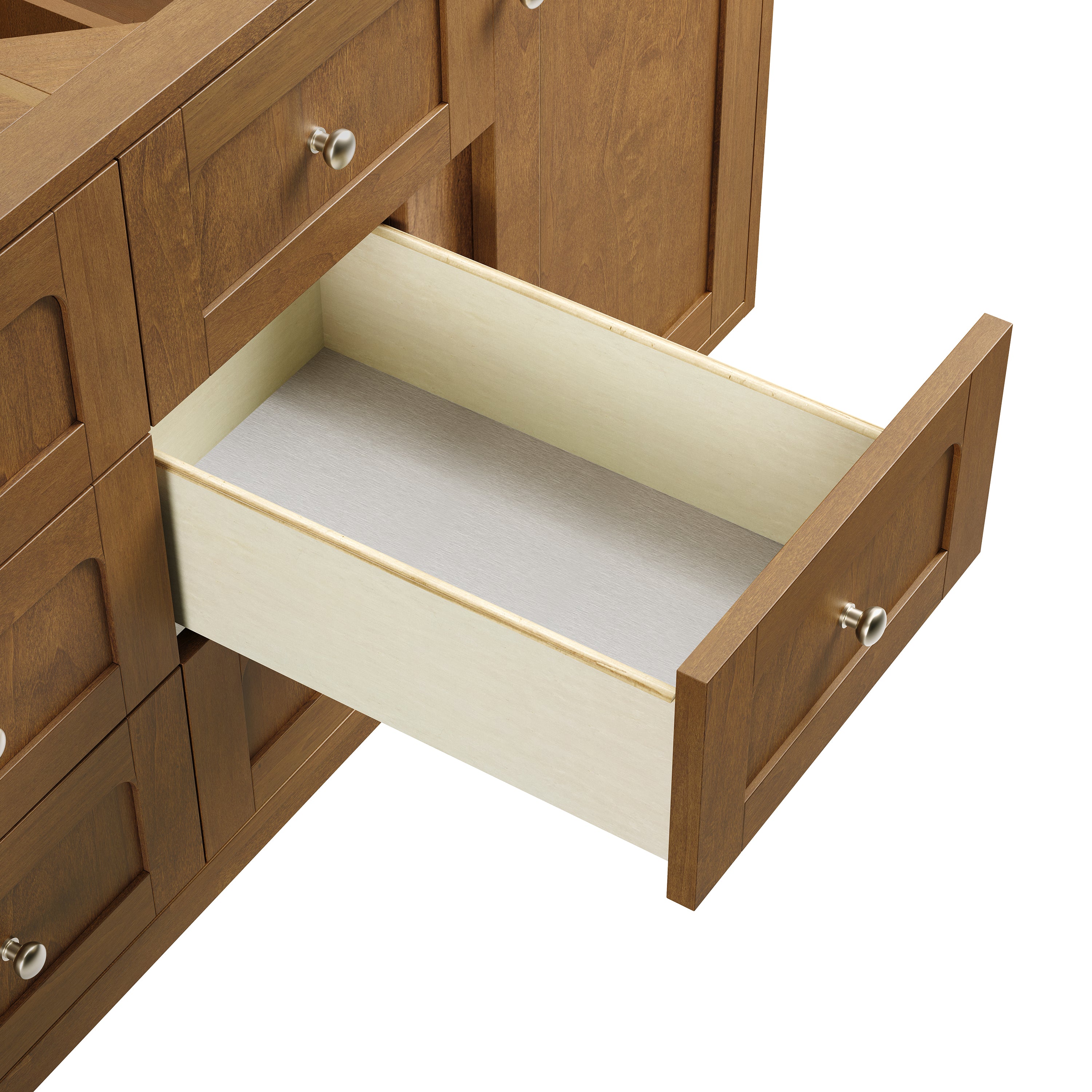James Martin Laurent 60" Double Vanity in Honey Oak with 3cm Countertop and FreePower Wireless Charger
