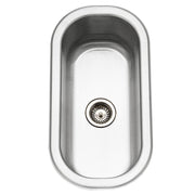 Houzer Club 10 inch Stainless Steel Undermount Compact Single Bowl Bar Sink - CS-1105