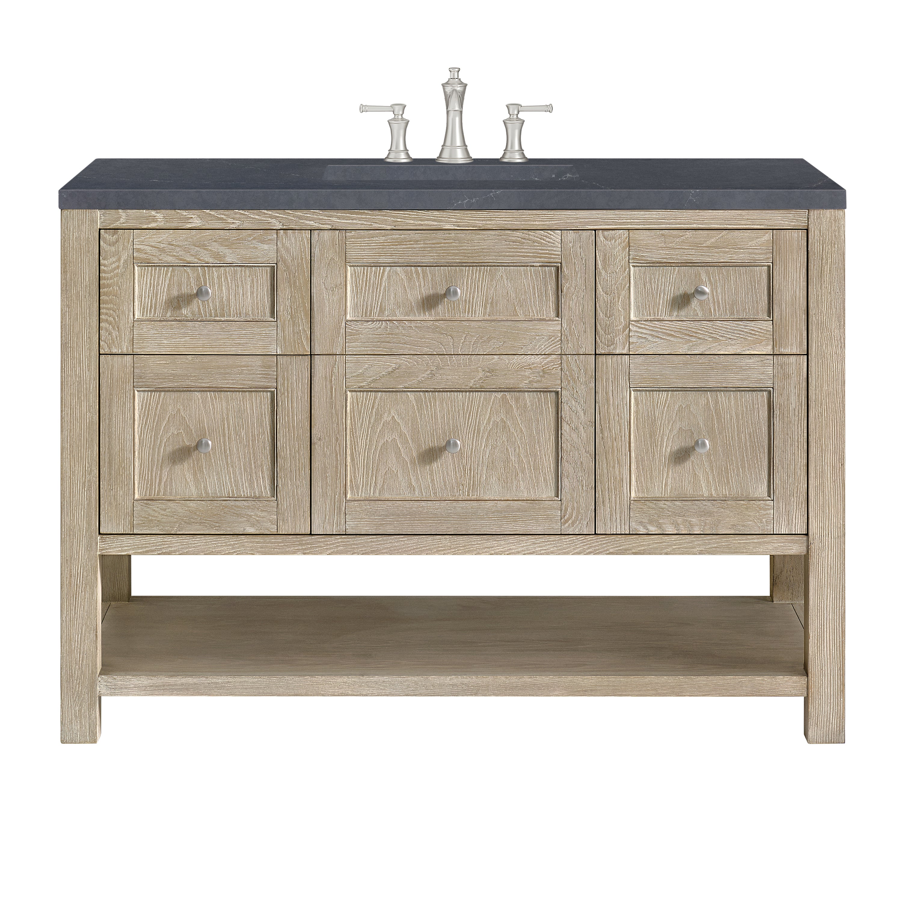 James Martin Breckenridge 48" Single Vanity in Whitewashed Oak with 3cm Countertop