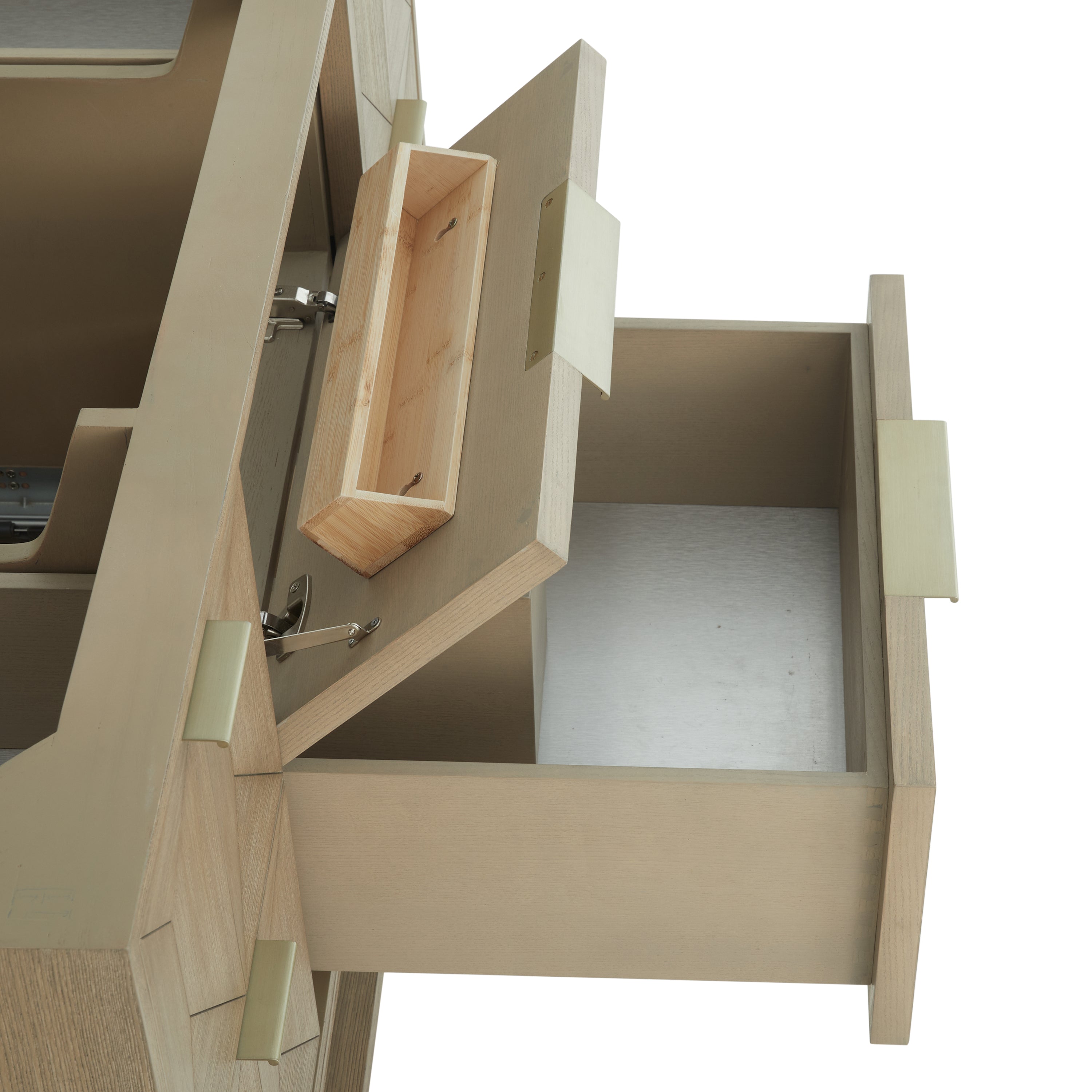 James Martin Emmeline 48" Single Vanity in Pebble Oak with 3cm Countertop and FreePower Wireless Charger