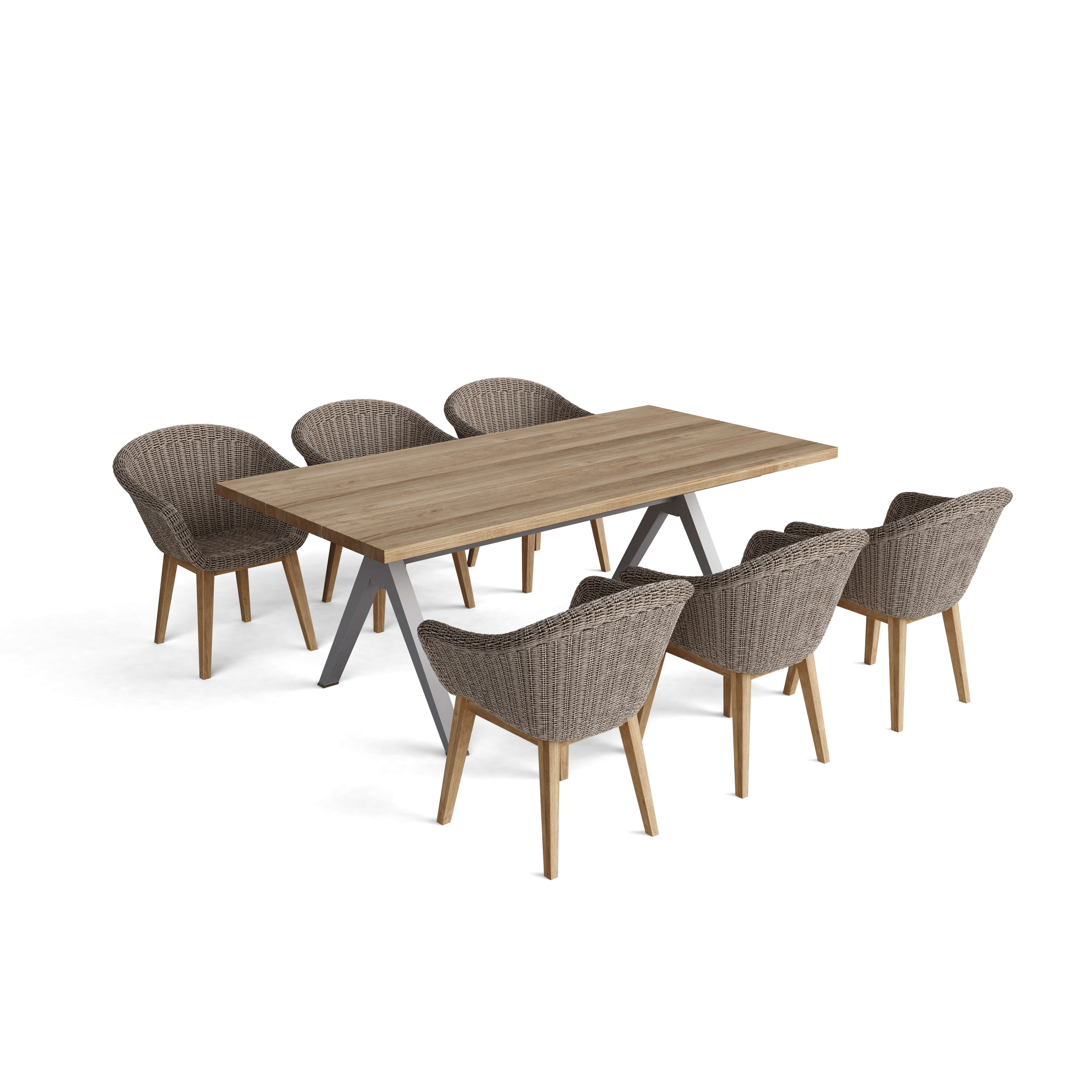 Set-39A Alura Padua Dining Table 7-Pc Set