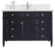 James Martin Brittany 48" Single Vanity in Victory Bleu with 3cm Countertop