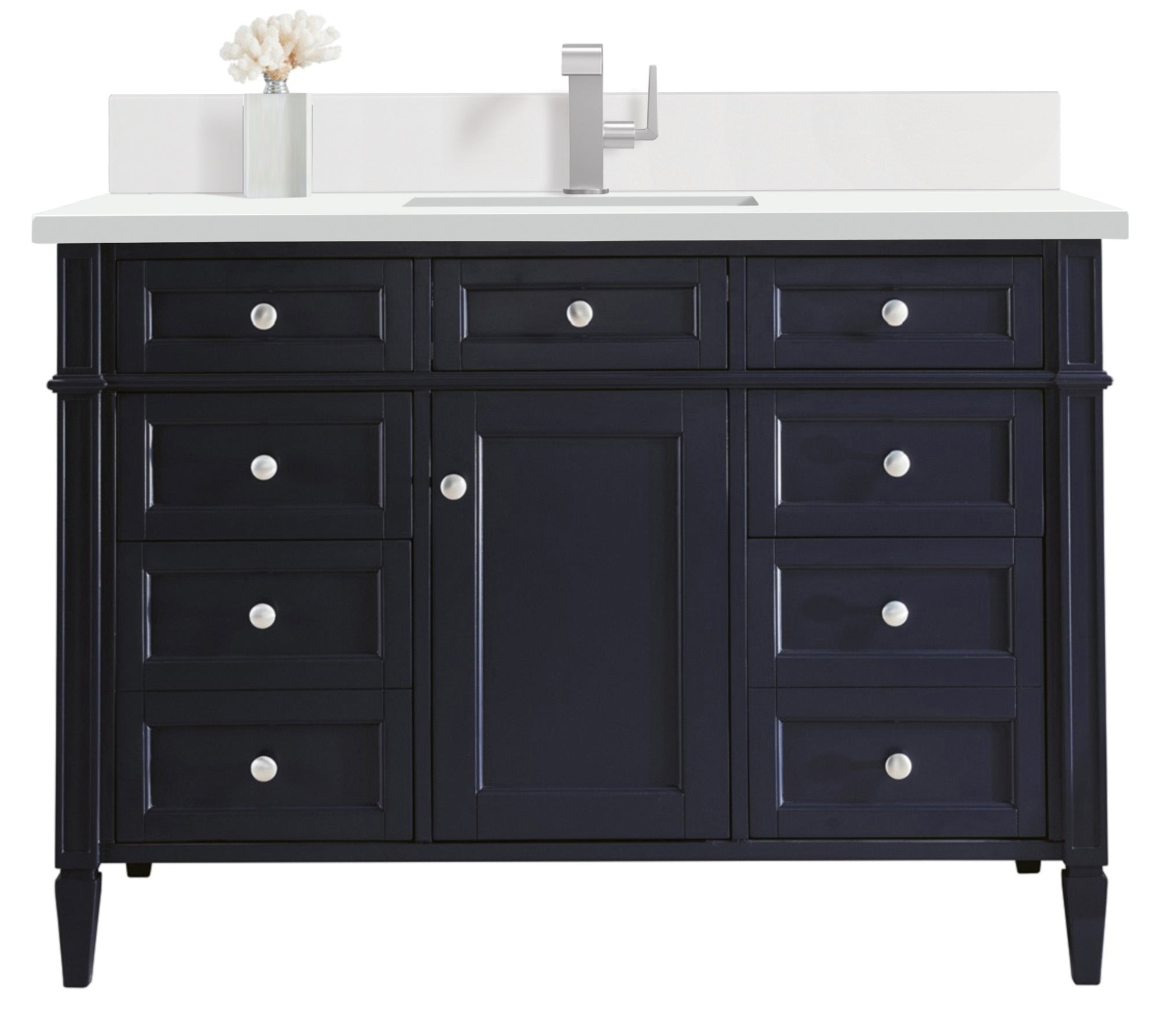 James Martin Brittany 48" Single Vanity in Victory Bleu with 3cm Countertop
