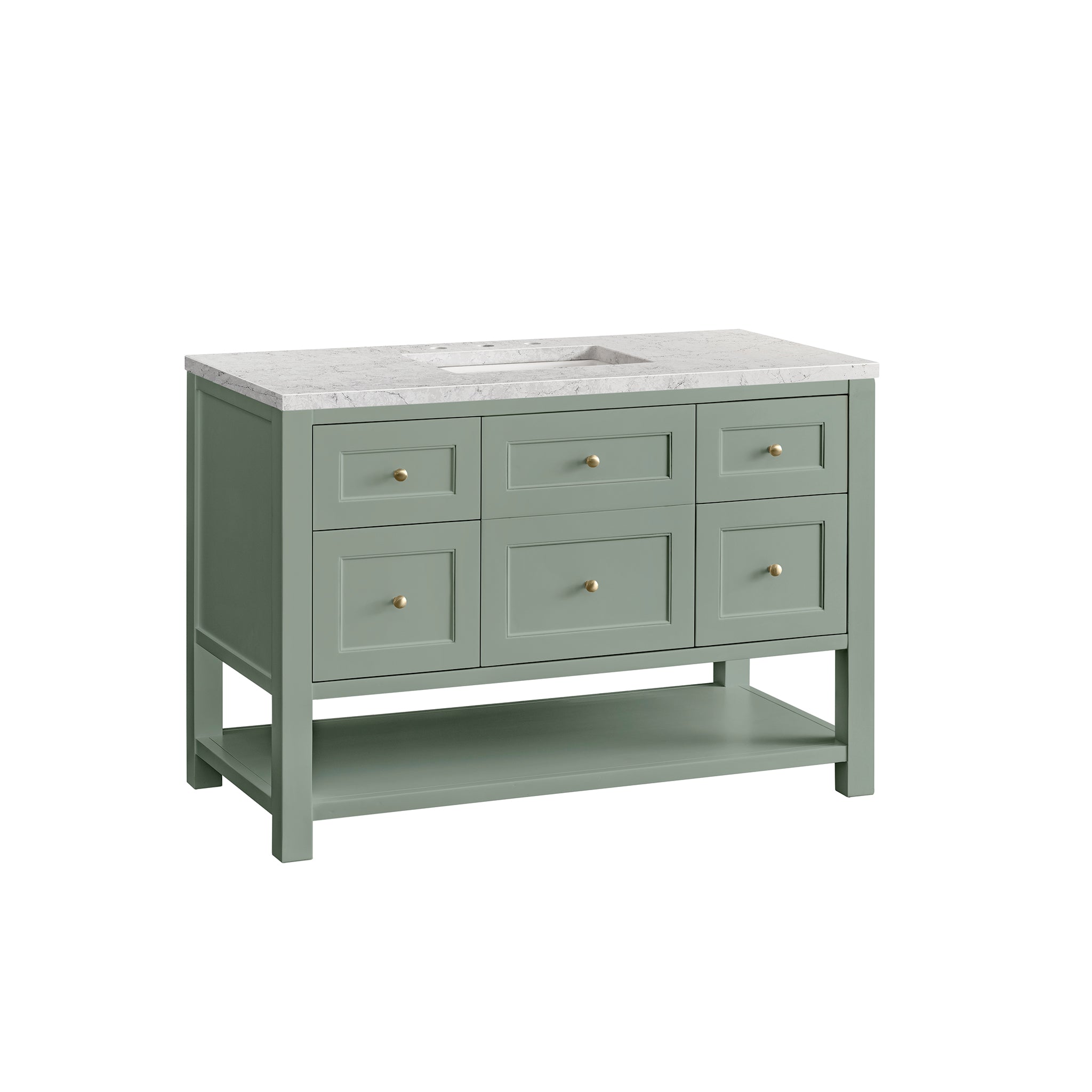 James Martin Breckenridge 48" Single Vanity in Smokey Celadon with 3cm Countertop