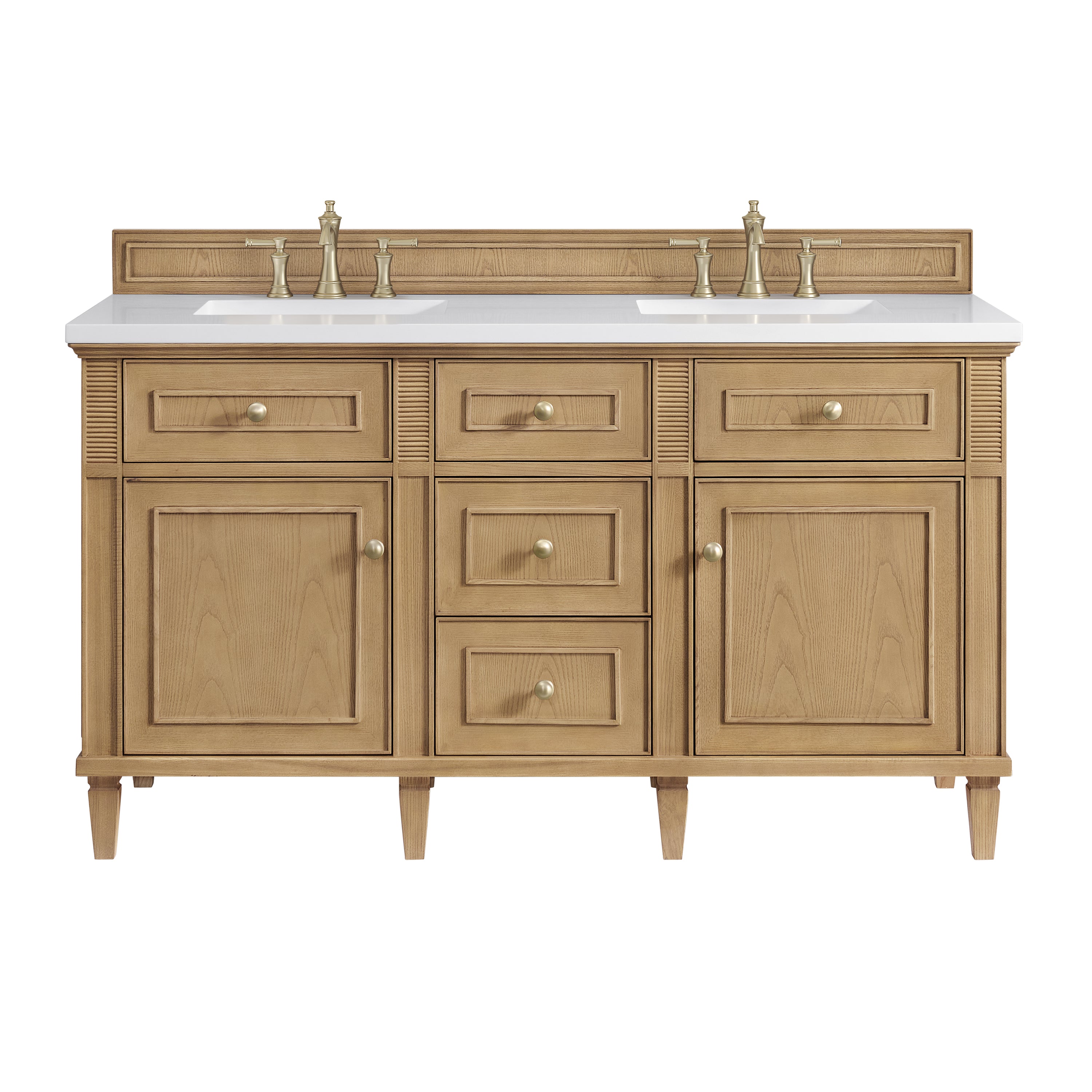 James Martin Lorelai 60" Double Vanity in Light Natural Oak with 3cm Countertop