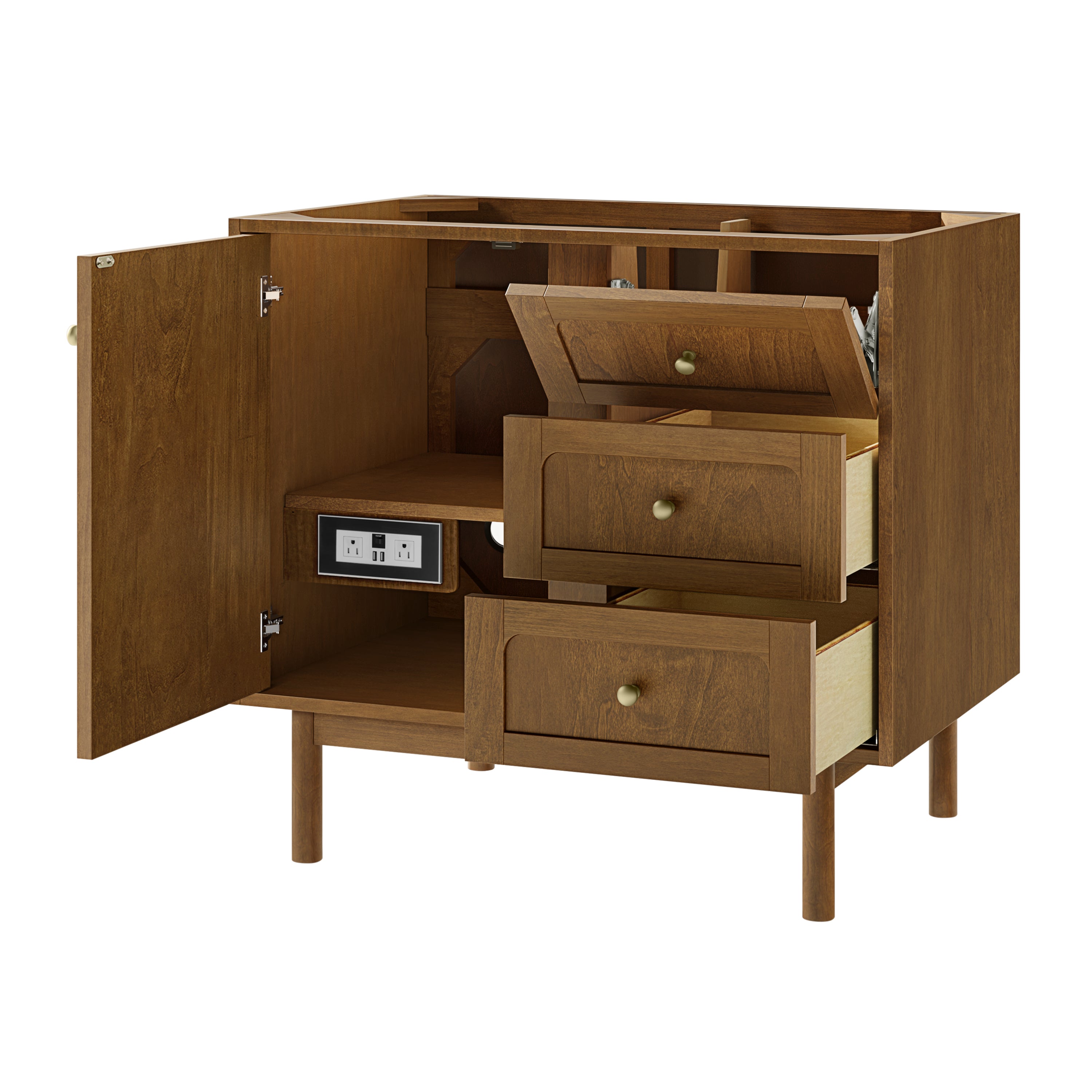 James Martin Laurent 36" Single Vanity in Honey Oak with 3cm Countertop