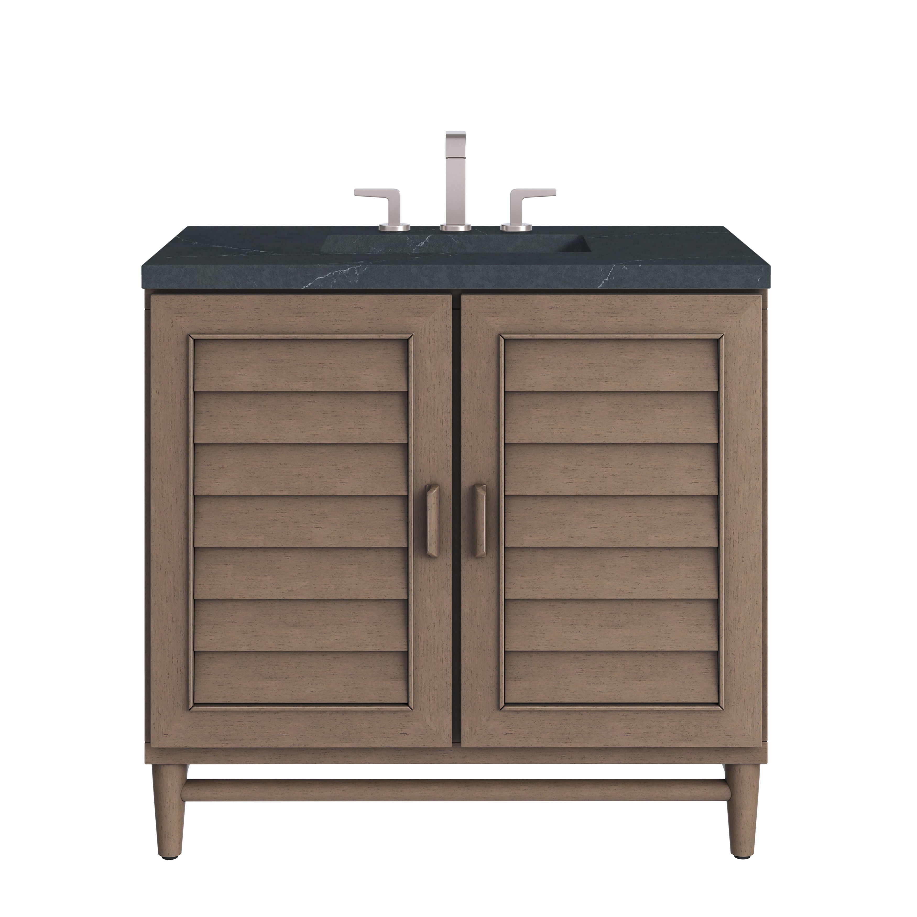 James Martin Portland 36" Single Vanity in Whitewashed Walnut with 3cm Countertop