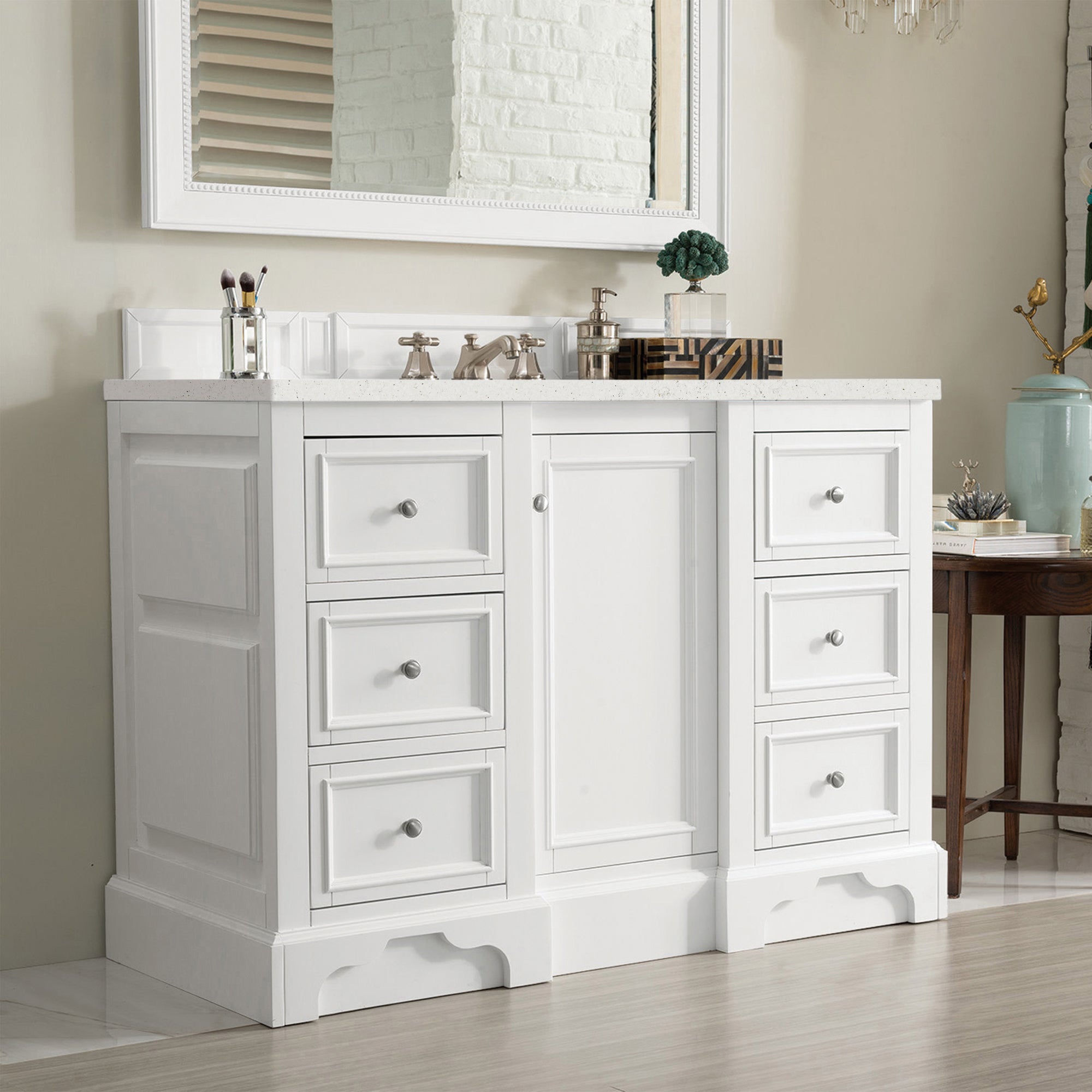 James Martin De Soto 48" Single Vanity in Bright White with 3cm Countertop