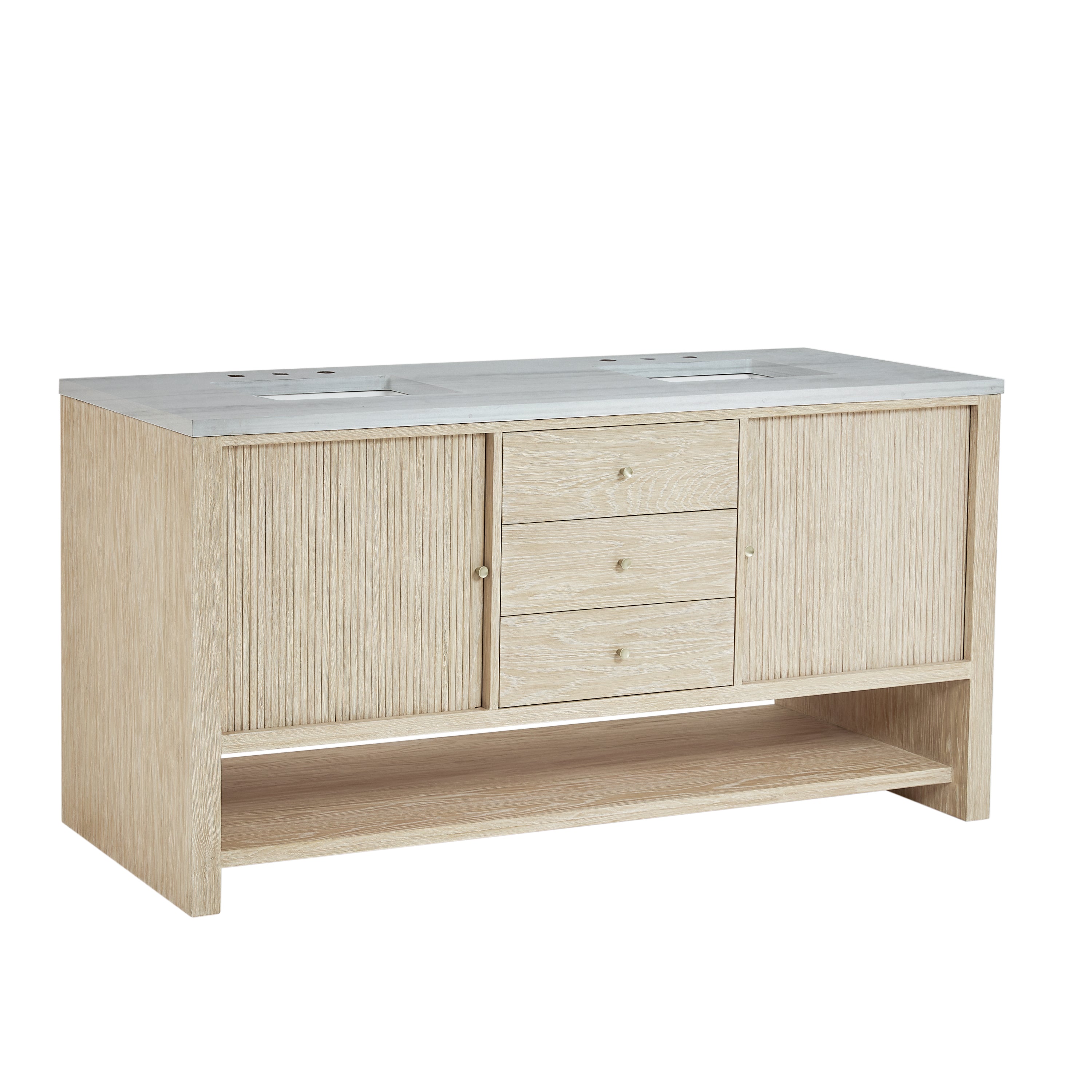 James Martin Marigot 72" Double Vanity in Sunwashed Oak with 3cm Countertop