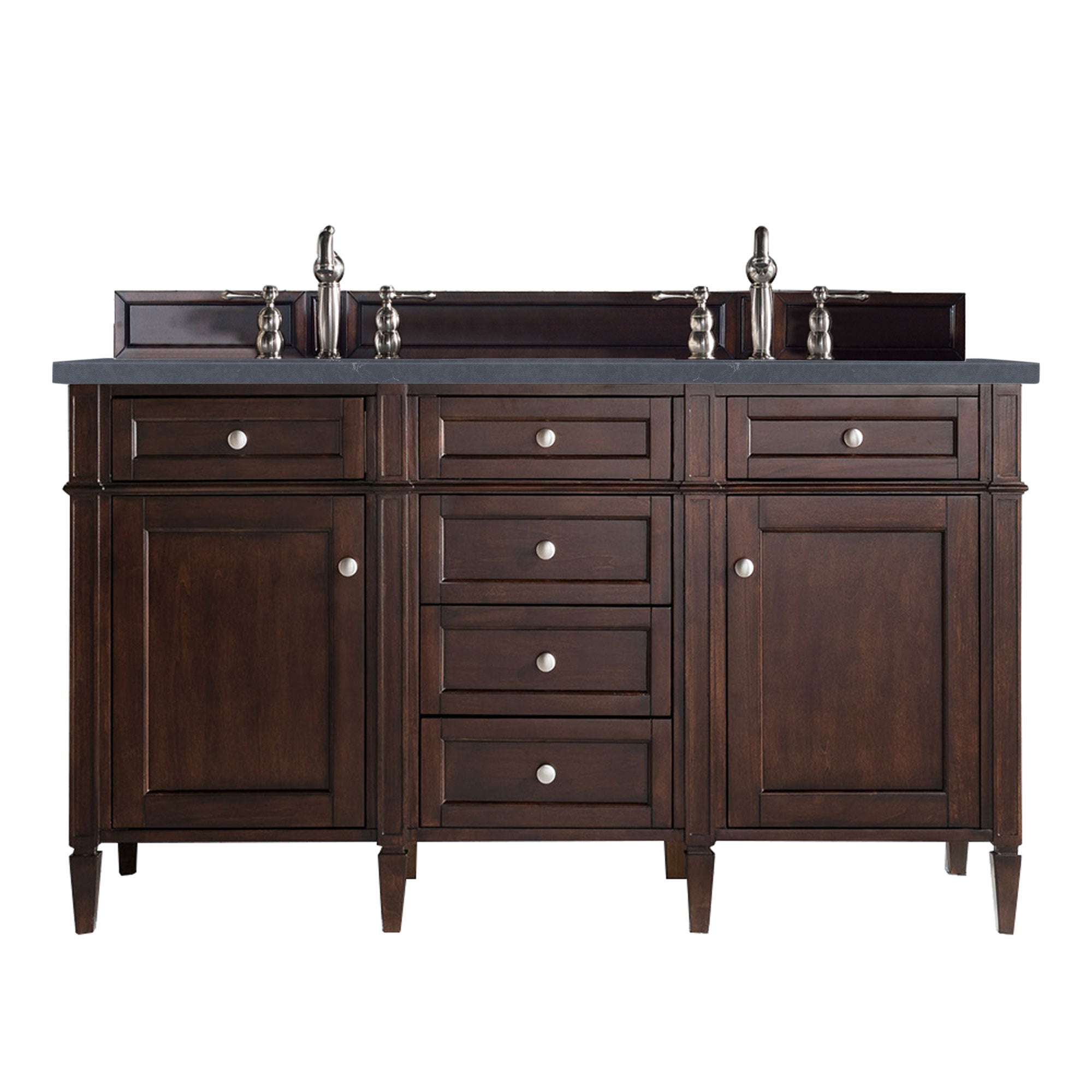 James Martin Brittany 60" Double Vanity in Burnished Mahogany with 3cm Countertop