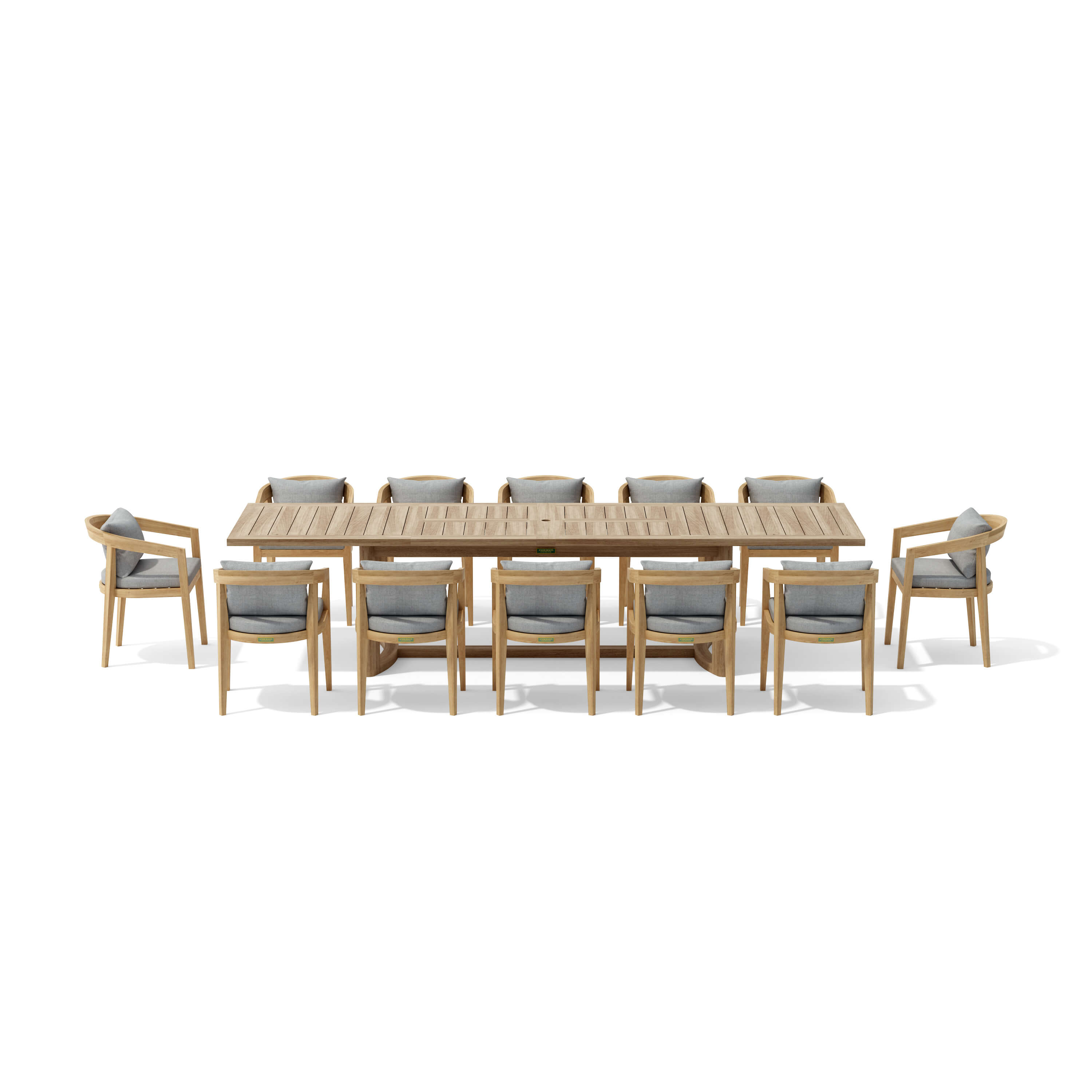 Set-367 13-Pc Toscana Extension Dining Table