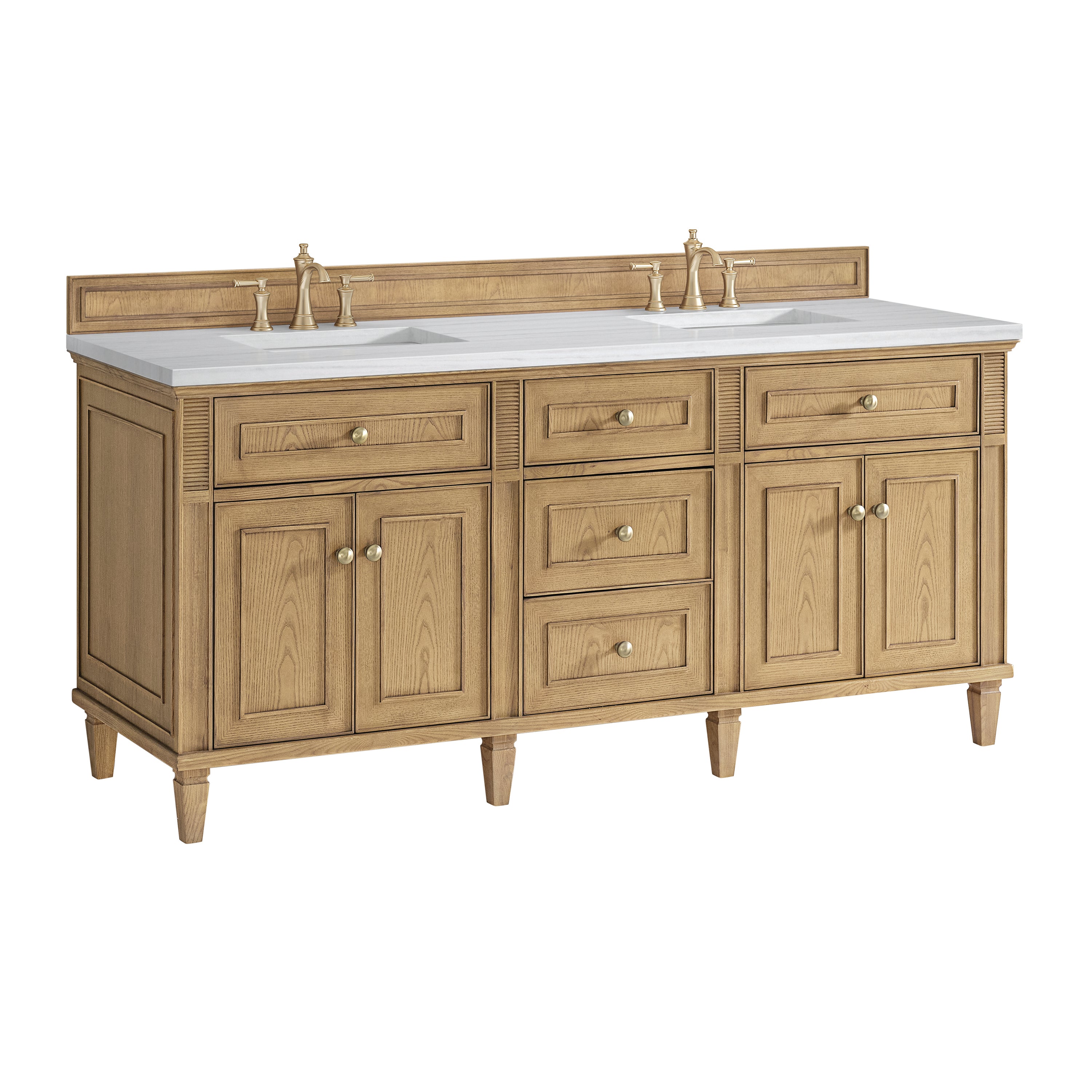 James Martin Lorelai 72" Double Vanity in Light Natural Oak with 3cm Countertop