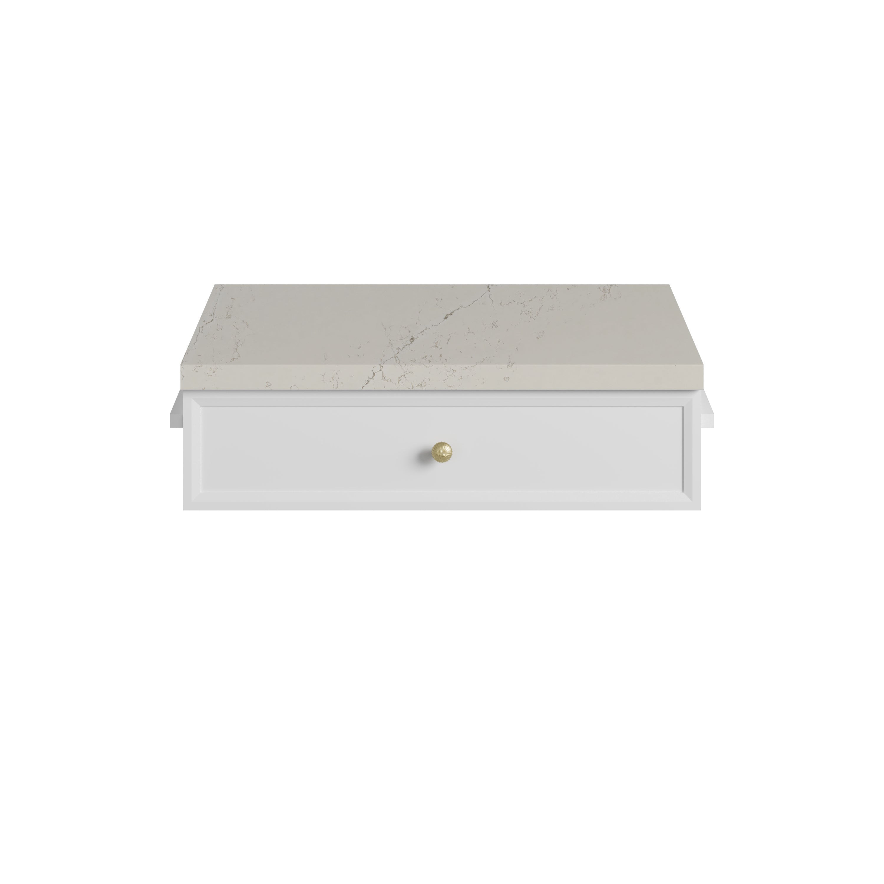 James Martin Bellshire 24" Drawer Unit in Bright White with 3cm Countertop