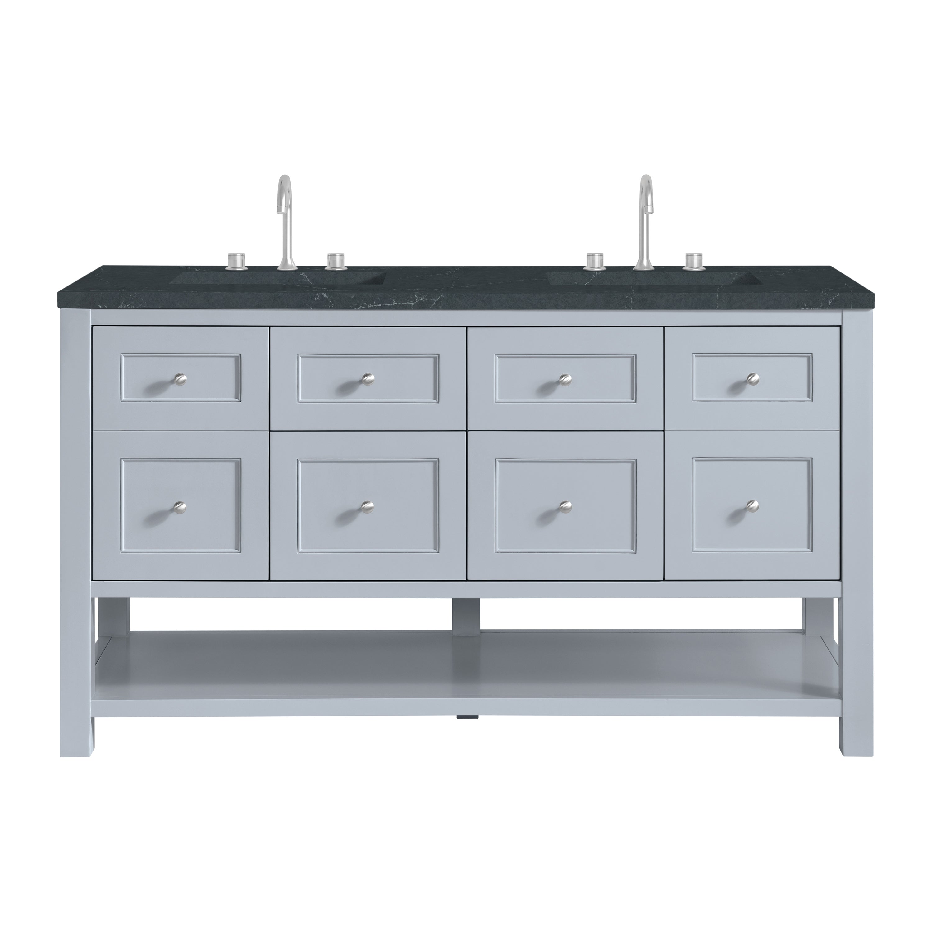 James Martin Breckenridge 60" Double Vanity in Serenity Blue with 3cm Countertop