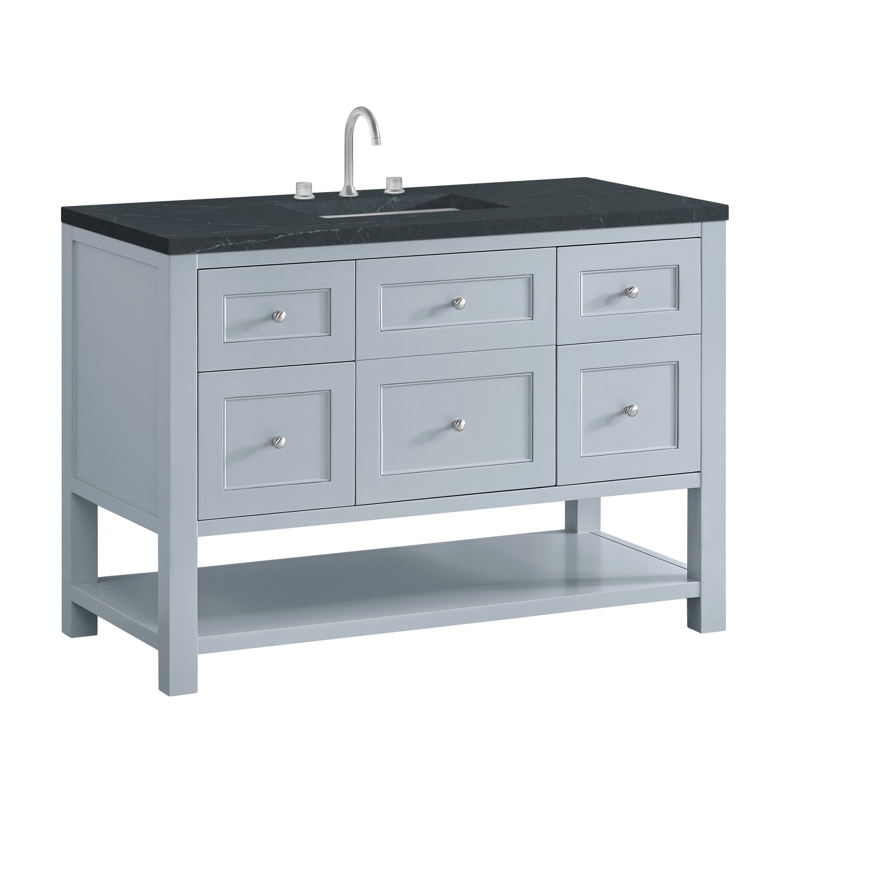 James Martin Breckenridge 48" Single Vanity in Serenity Blue with 3cm Countertop