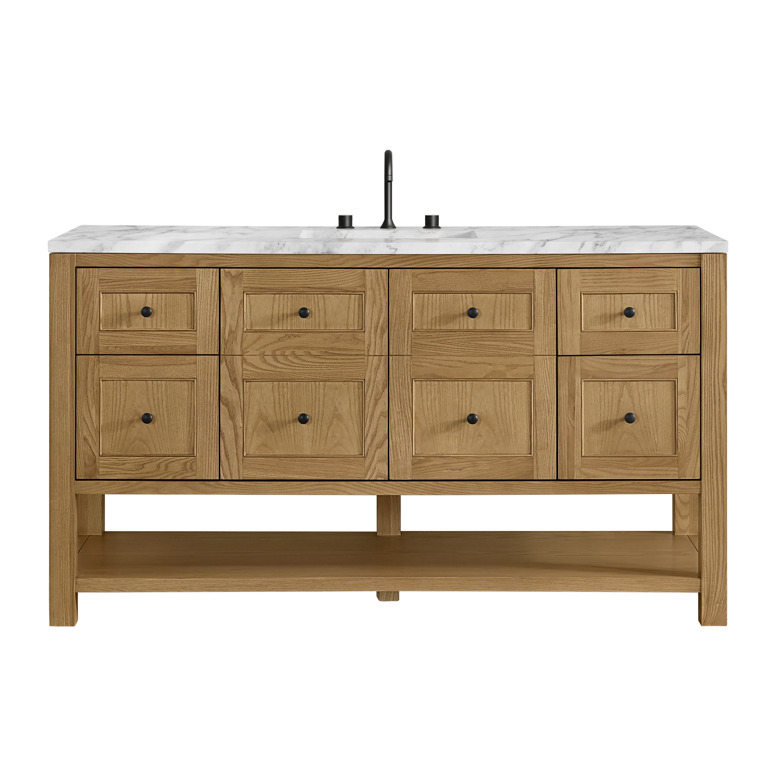 James Martin Breckenridge 60" Single Vanity in Light Natural Oak with 3cm Countertop