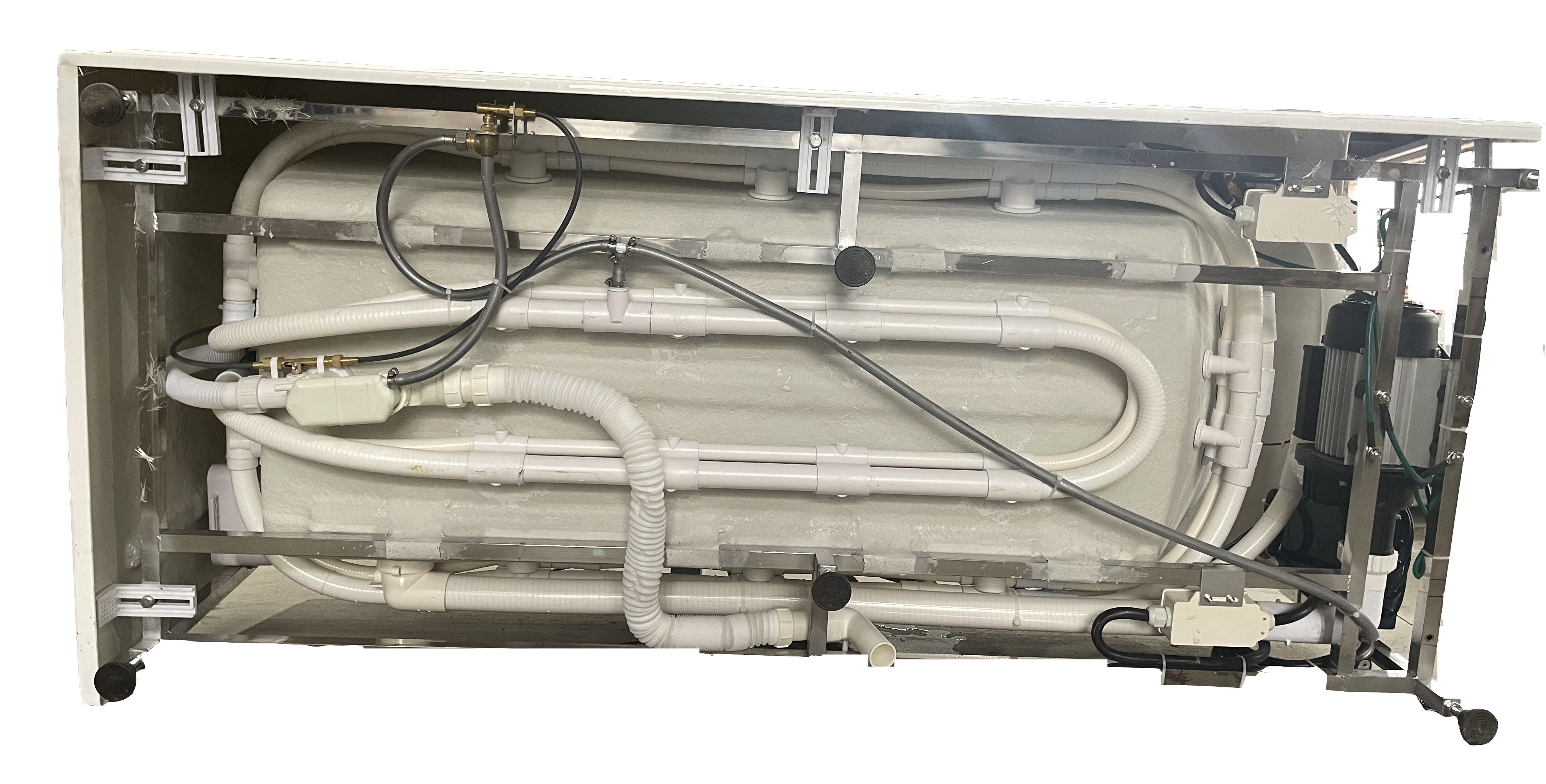 EAGO AM154ETL-L6 6 ft Acrylic White Rectangular Whirlpool Bathtub w Fixtures