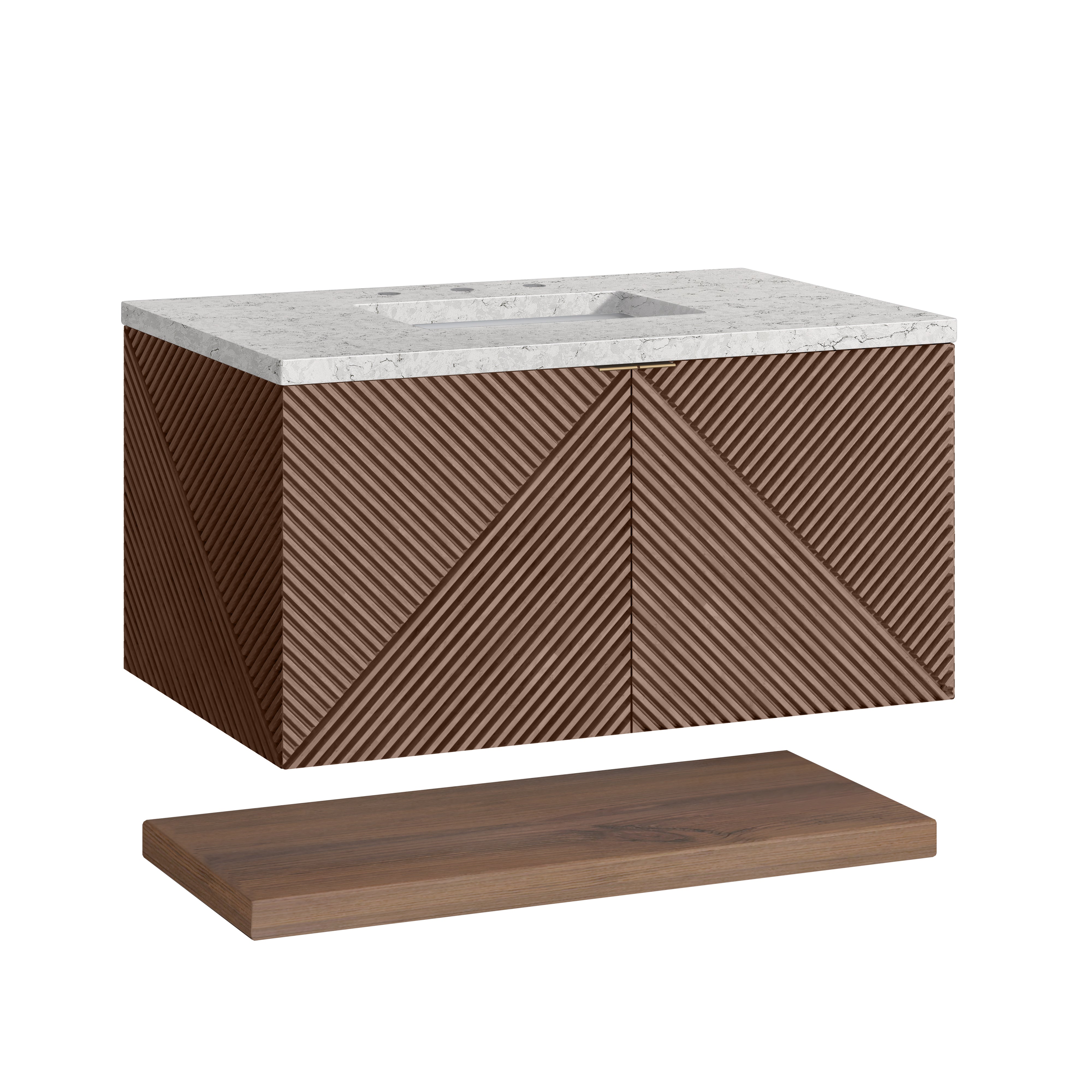 James Martin Marcello 36" Single Vanity in Chestnut with 3cm Countertop