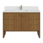 James Martin Hudson 48" Single Vanity in Honey Oak with 3cm Countertop
